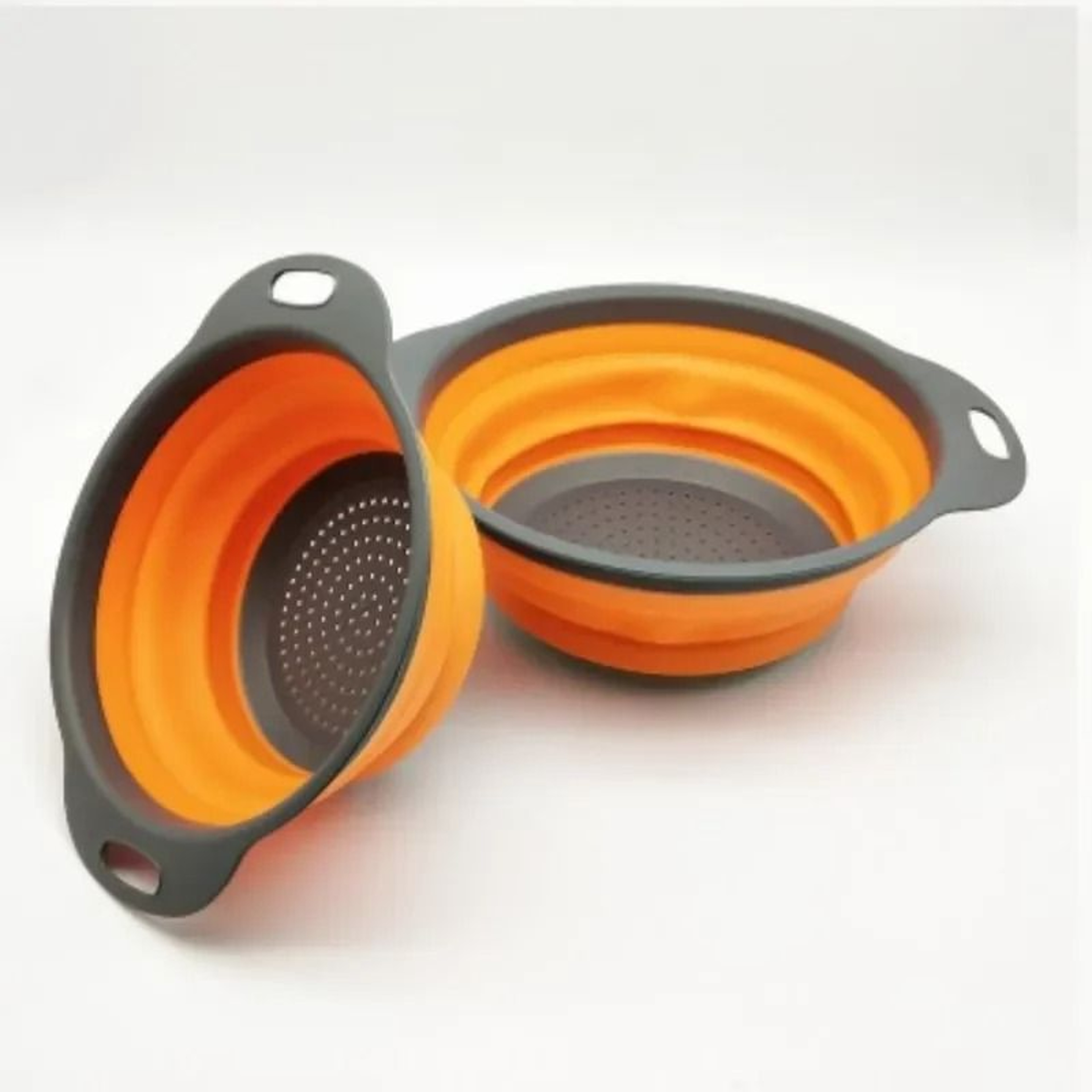 Folding Silicone Drain Basket  Collapsible Fruit Vegetable Strainer Colander 6