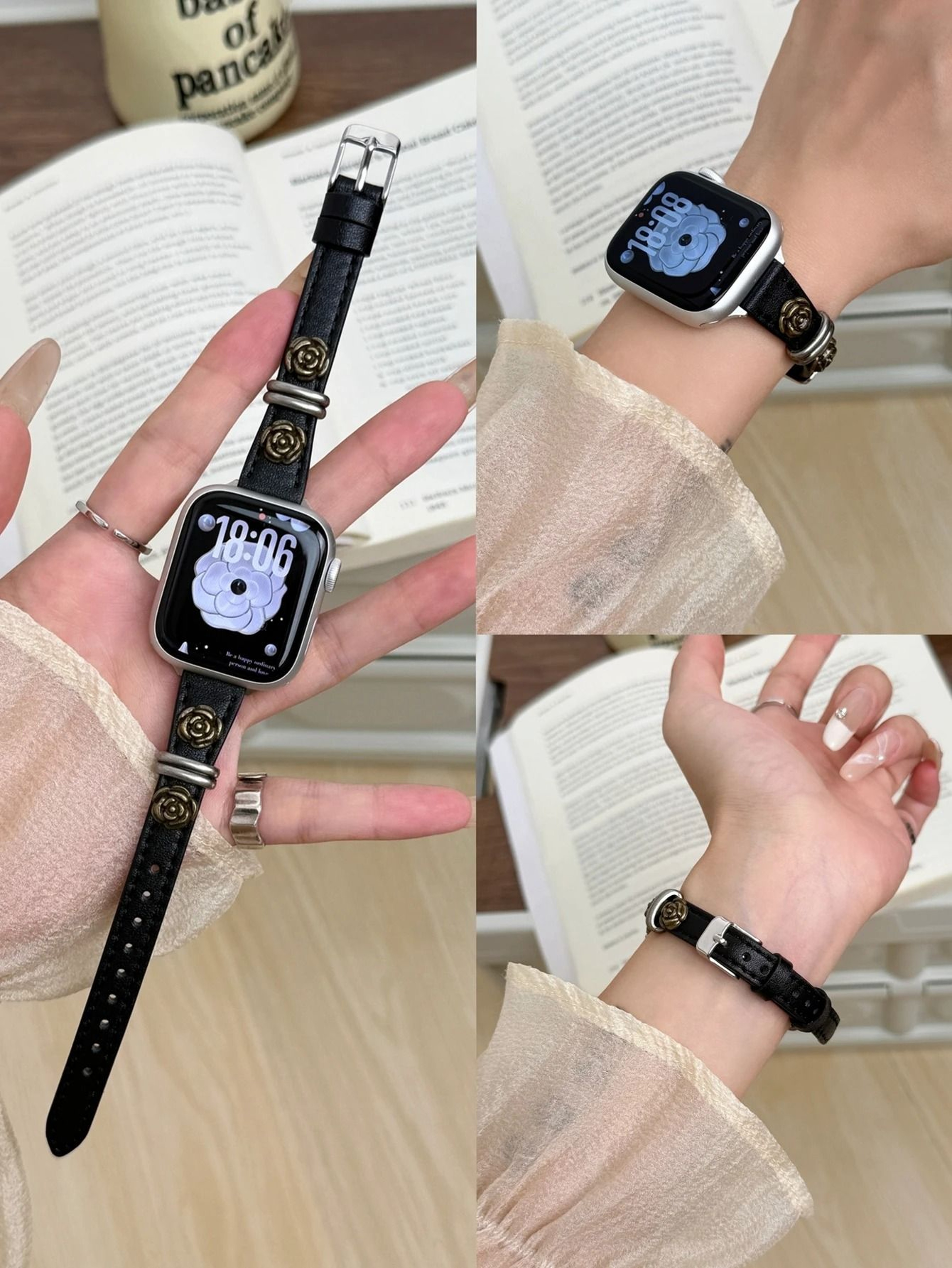 Thin Slim Genuine Leather Loop Strap For Apple Watch Band Series 111  SE 11