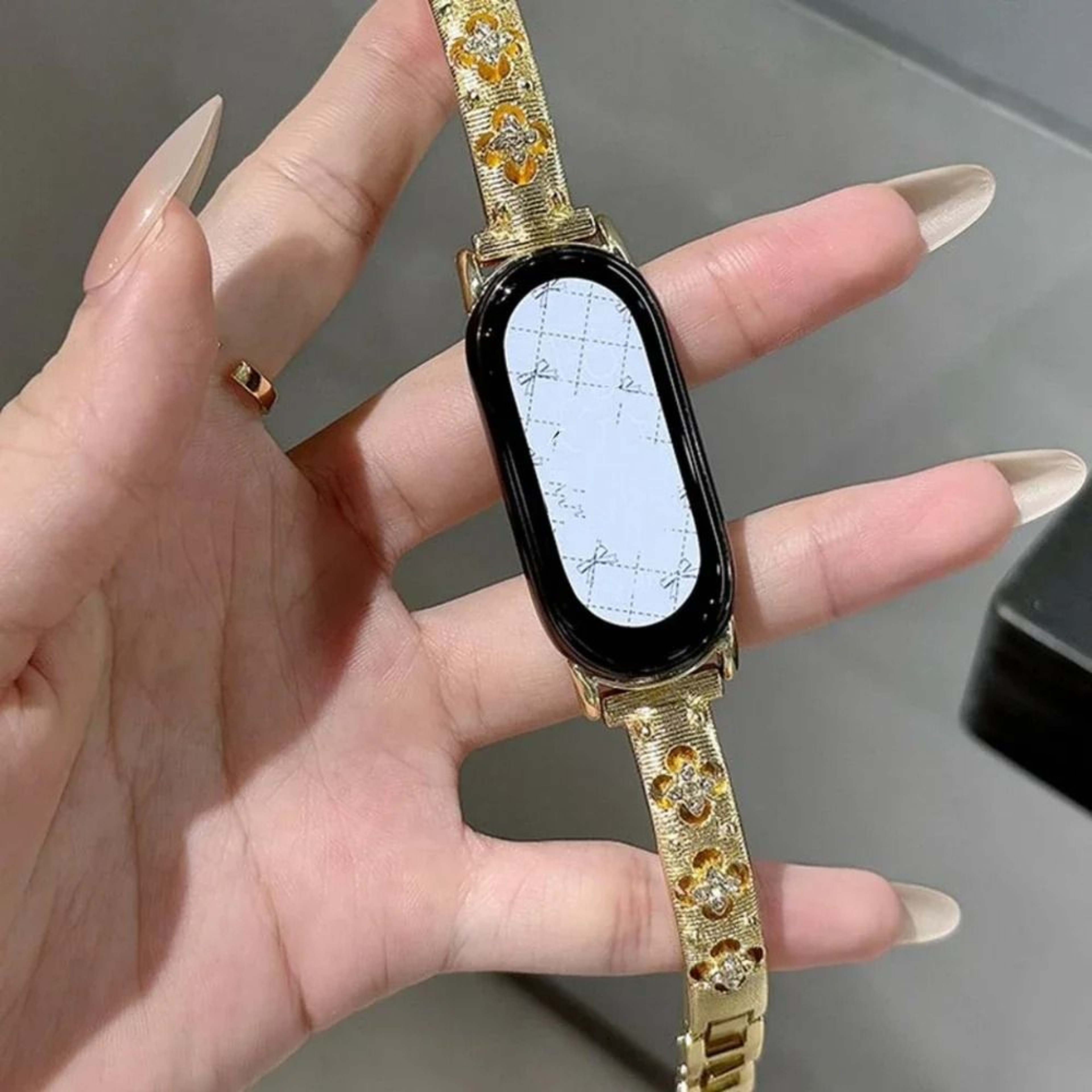Bling Elegant Metal Link Bracelet Strap For Xiaomi Mi Band 10  9  8 NFC Compatible 6