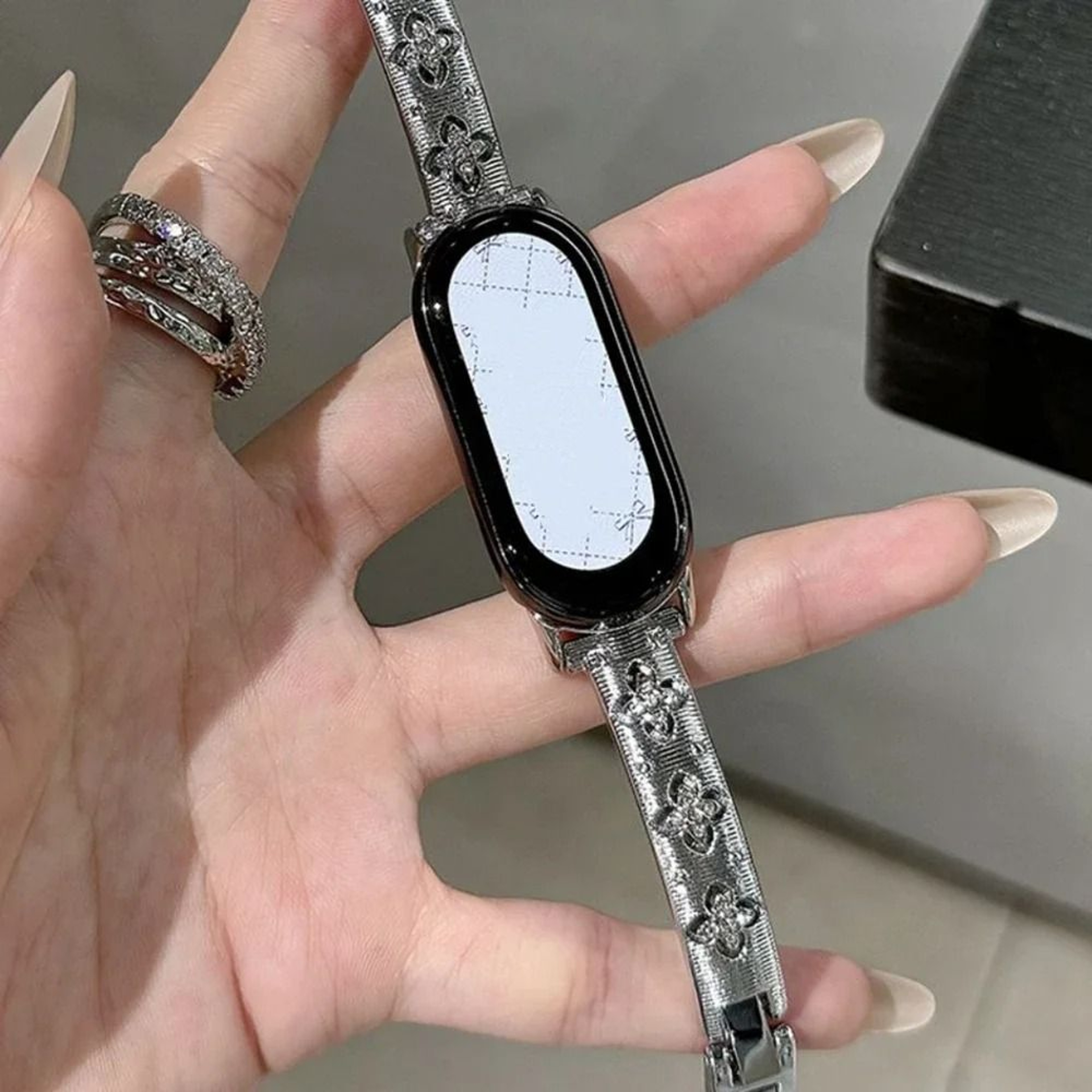 Bling Elegant Metal Link Bracelet Strap For Xiaomi Mi Band 10  9  8 NFC Compatible 4
