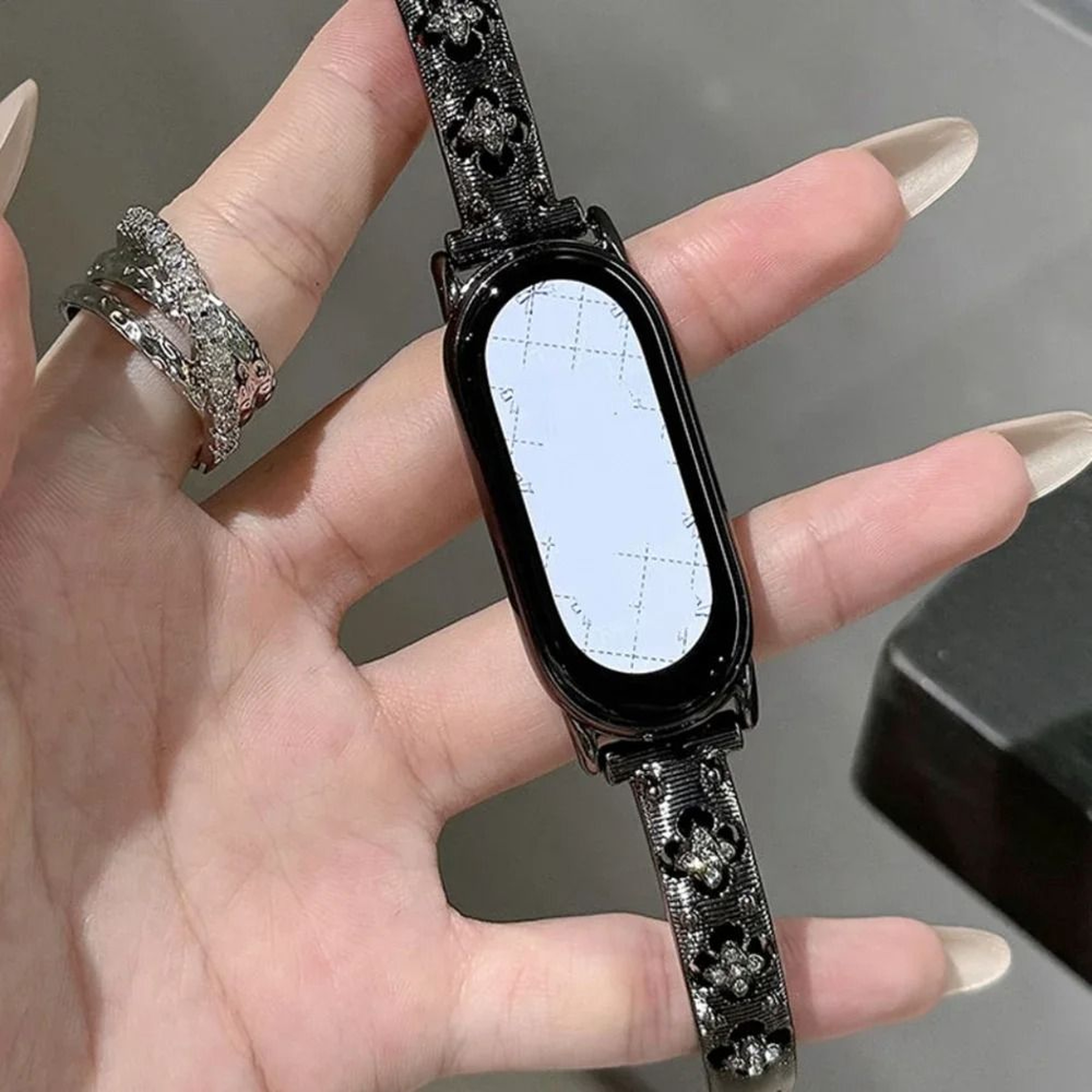 Bling Elegant Metal Link Bracelet Strap For Xiaomi Mi Band 10  9  8 NFC Compatible 8