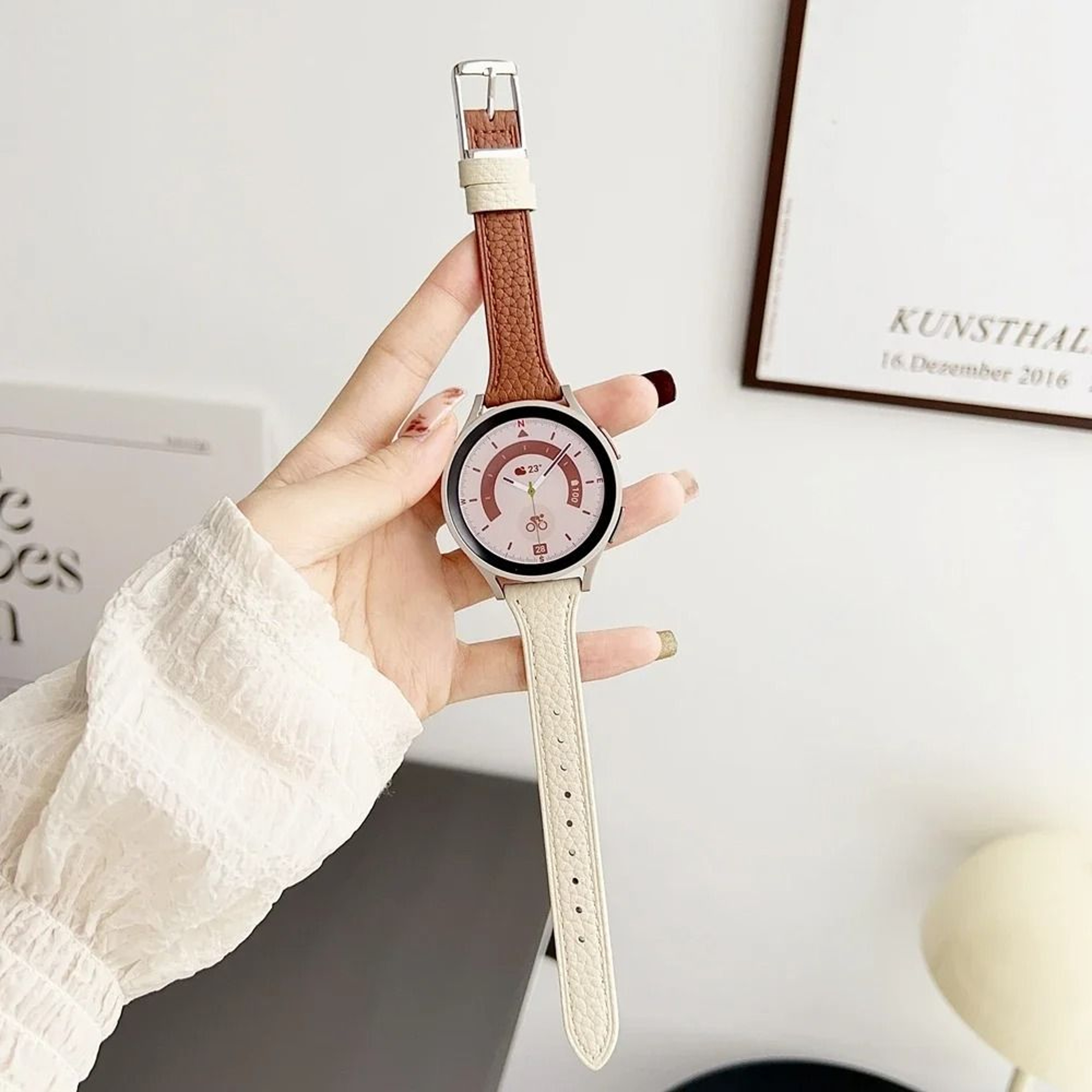 20mm  22mm  18mm Universal Leather Loop Sport Strap For Samsung Galaxy Watch  Smartwatches 8