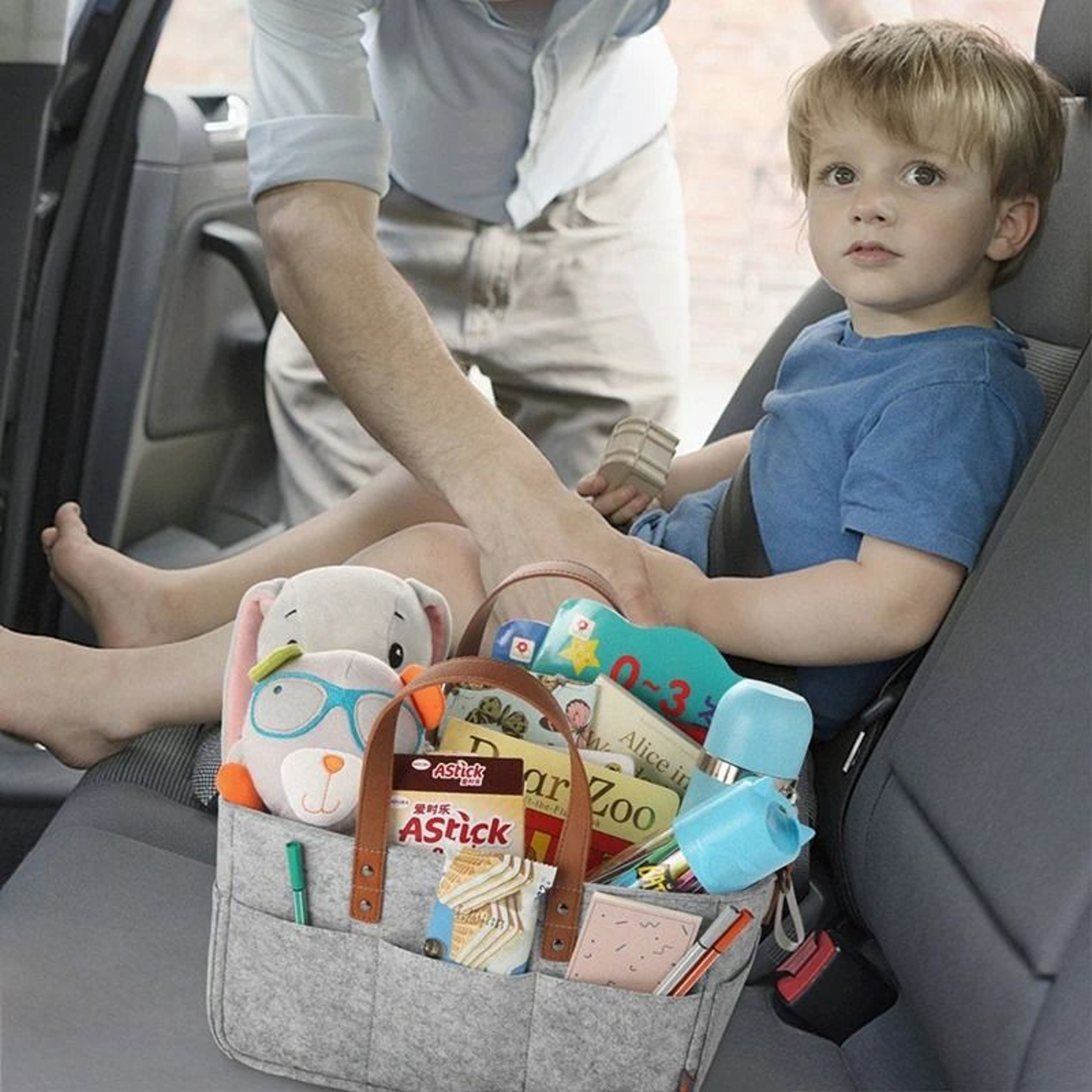 MultiFunctional Portable Baby Diaper Caddy Organizer  Nursery Felt Storage Bin 5