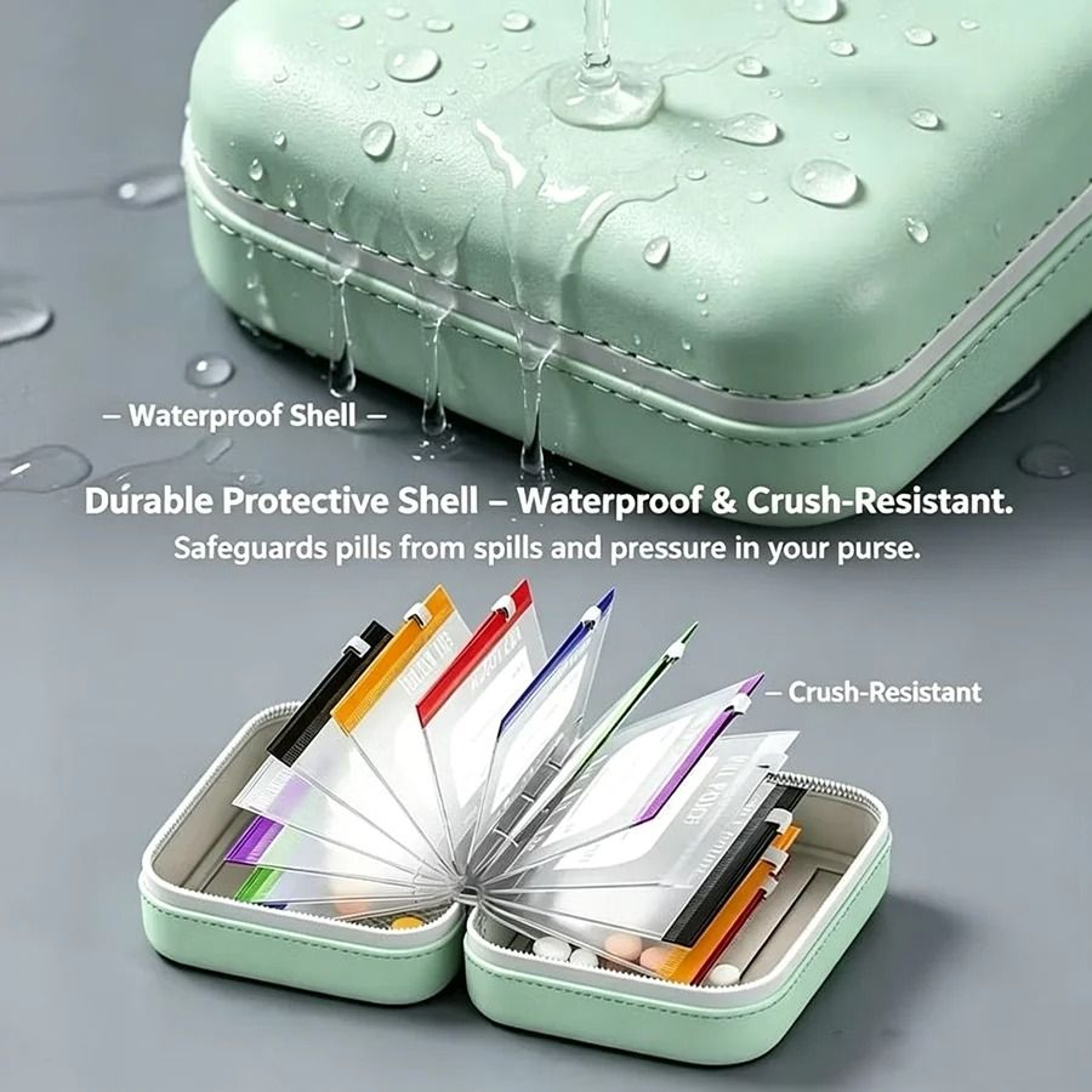 Waterproof Pill Pouch Set  14 ColorCoded Pouches With Writable Labels For Daily Medication  Vitamin 3