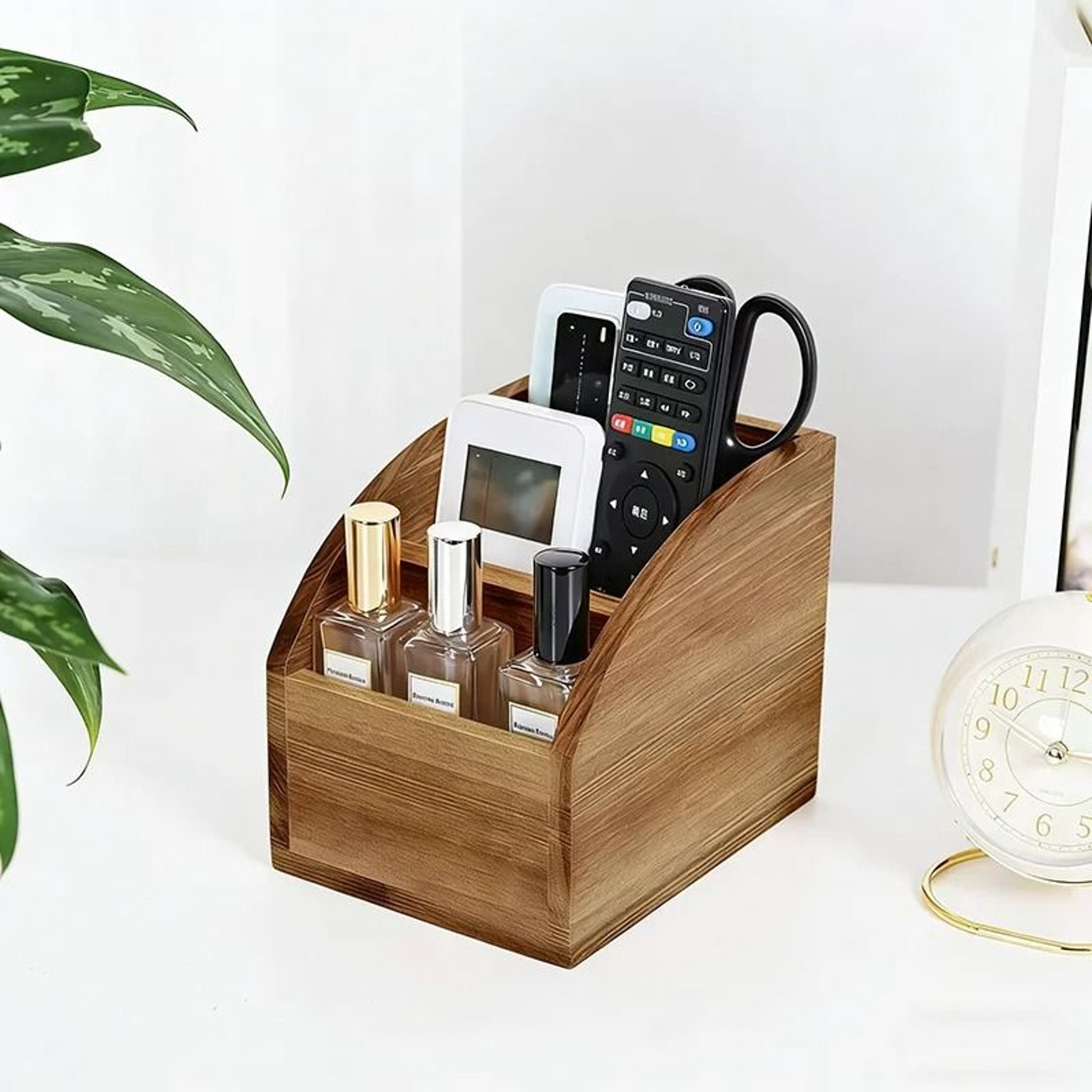 Large Luxurious Divided Remote Control Storage Box For Living Room  Coffee Table 1