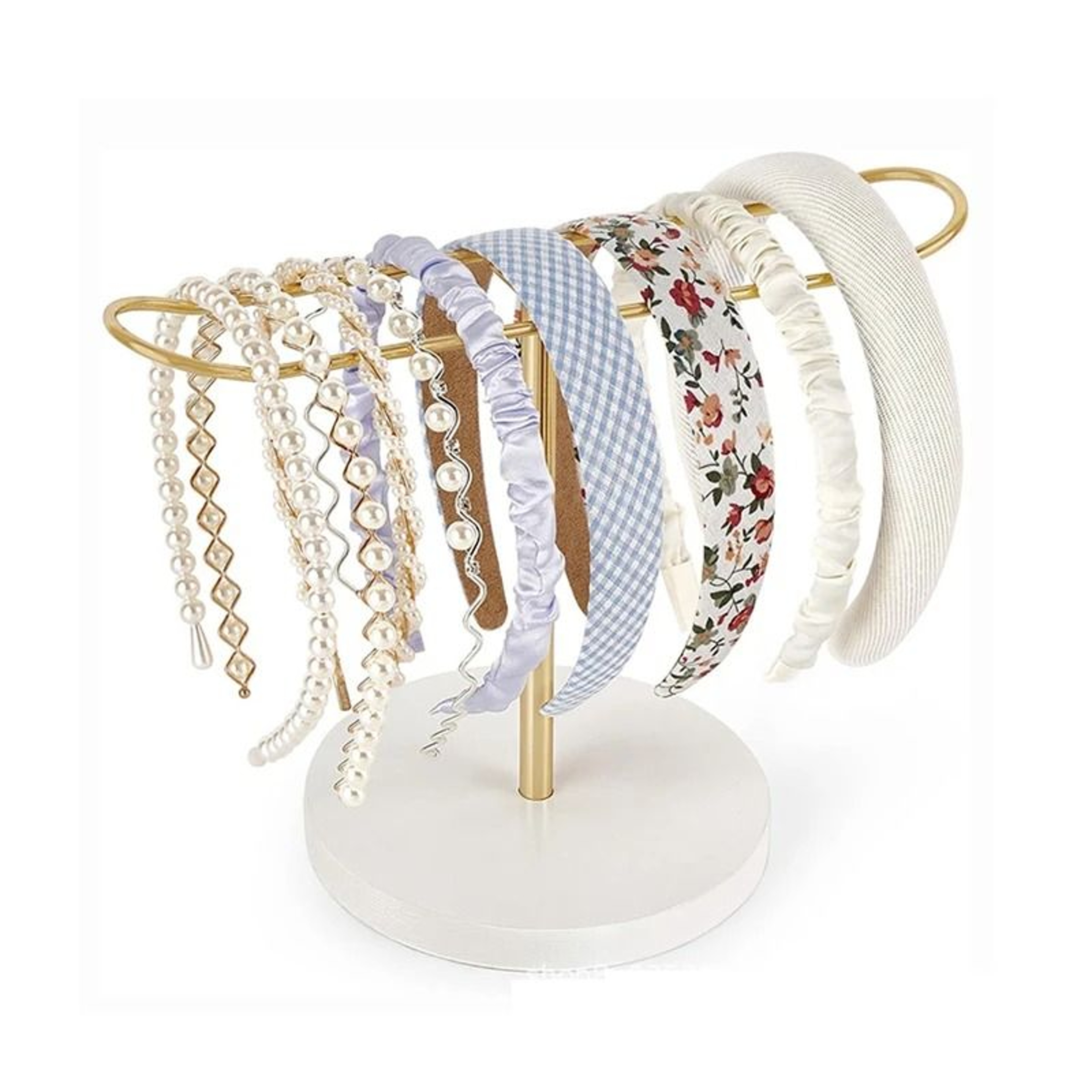 Metal Headband Holder Curved AntiDrop Jewelry Organizer  Scrunchie Bracelet Storage Stand 0