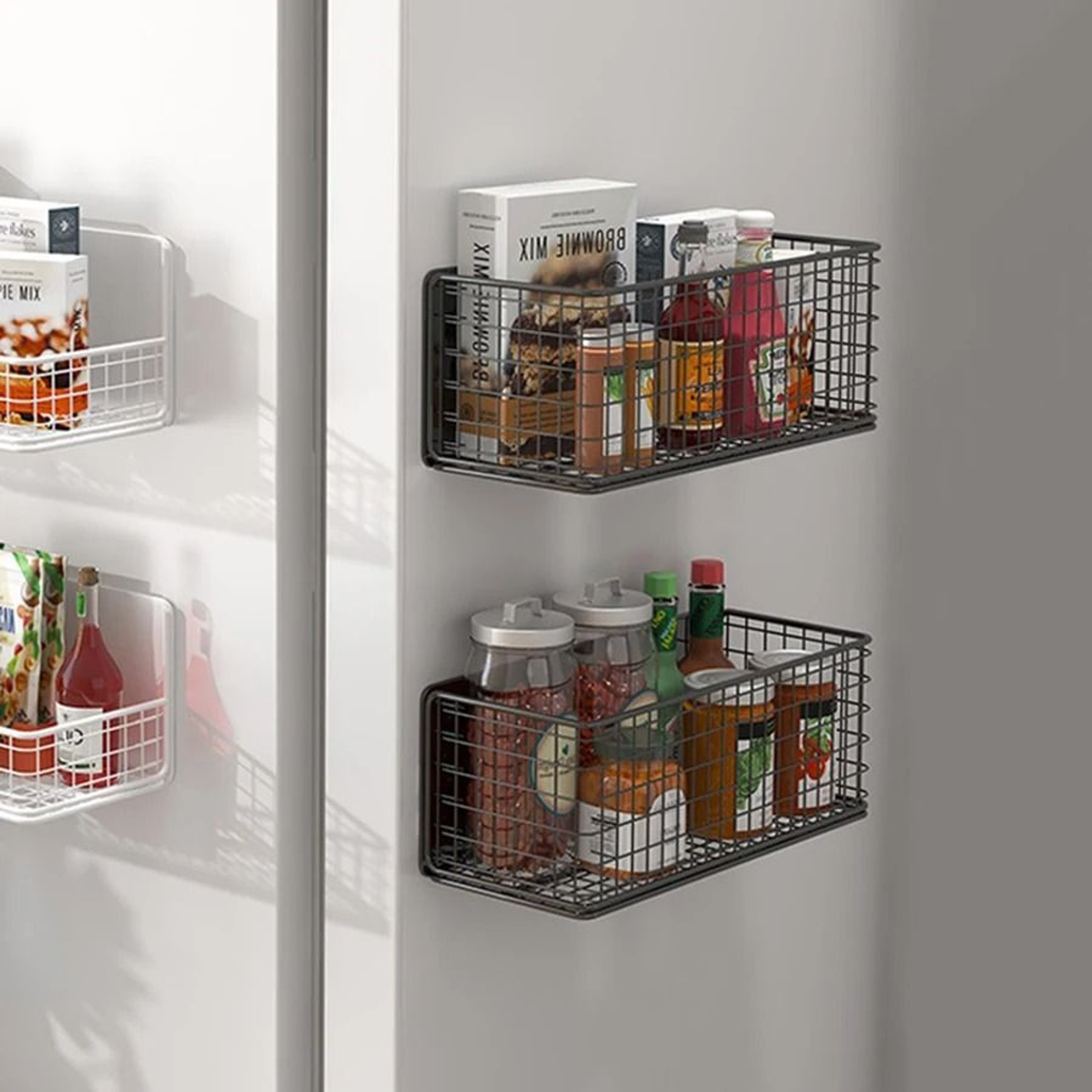 Strong Magnetic Spice Rack  NoDrill Refrigerator  Microwave Storage Organizer 0