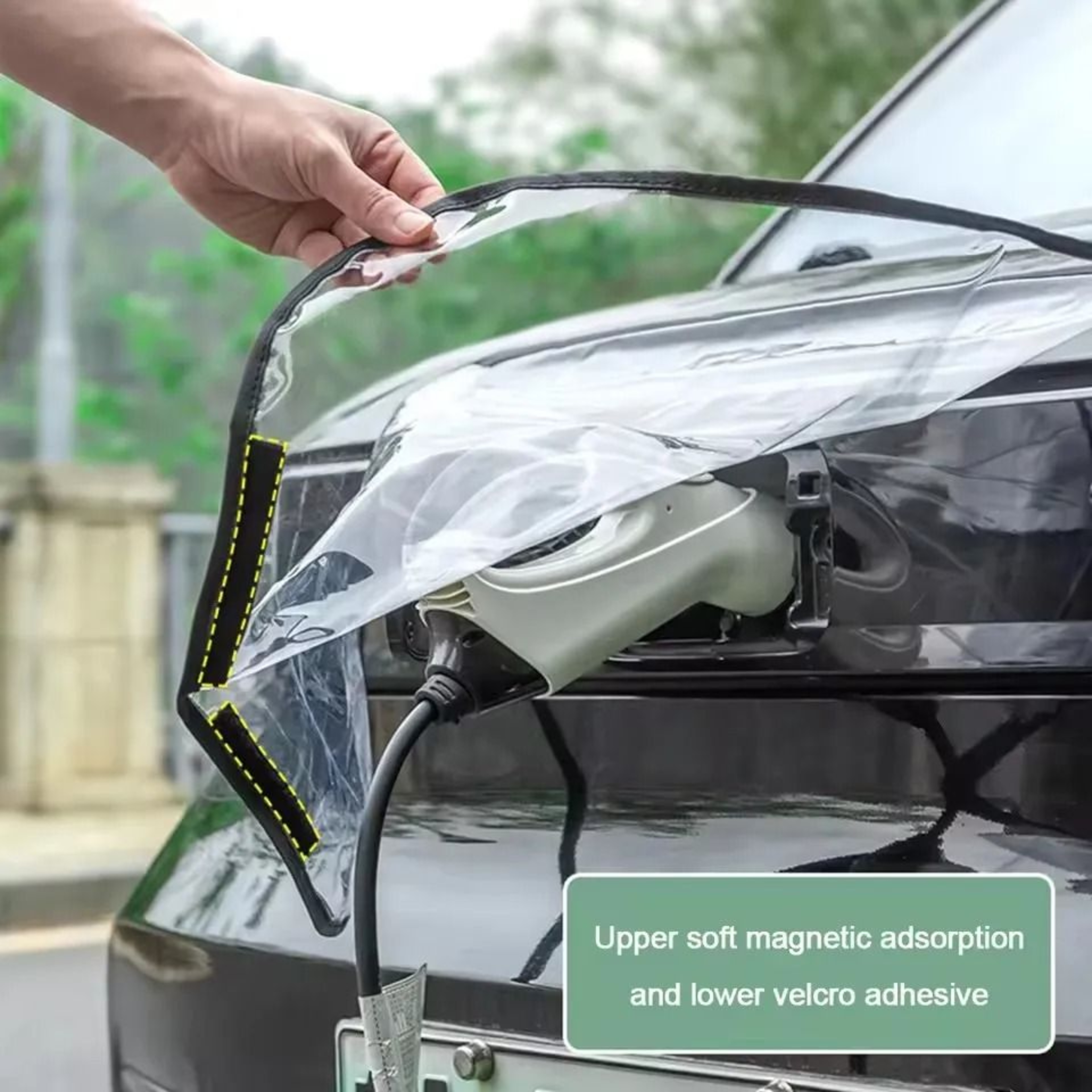 EV Charger Port Rainproof  Dustproof Cover For Tesla Model 3  Model Y  Outdoor Charger Plug Protect 1