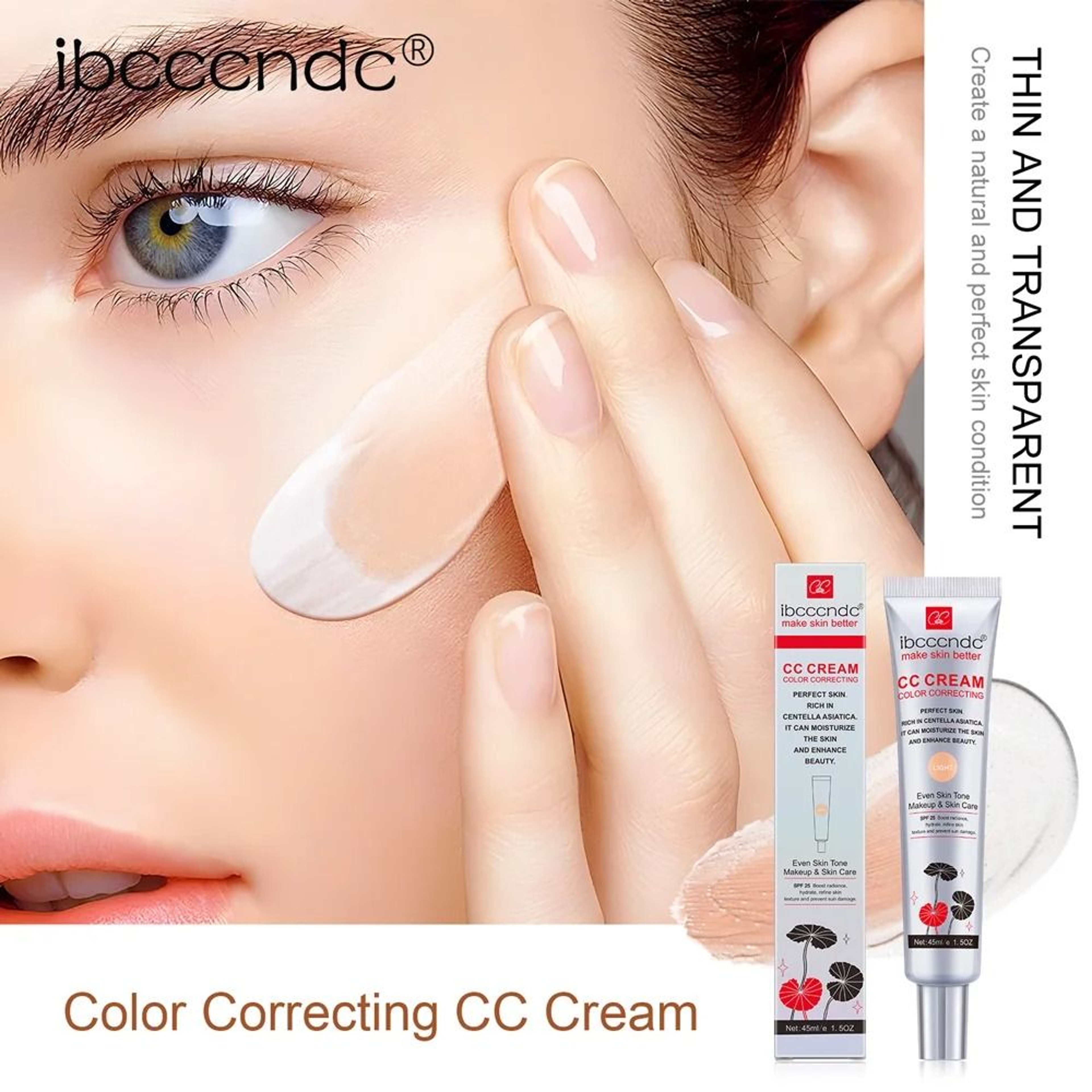 Waterproof Moisturizing CC Cream  Color Correcting  LongLasting Foundation Primer 5