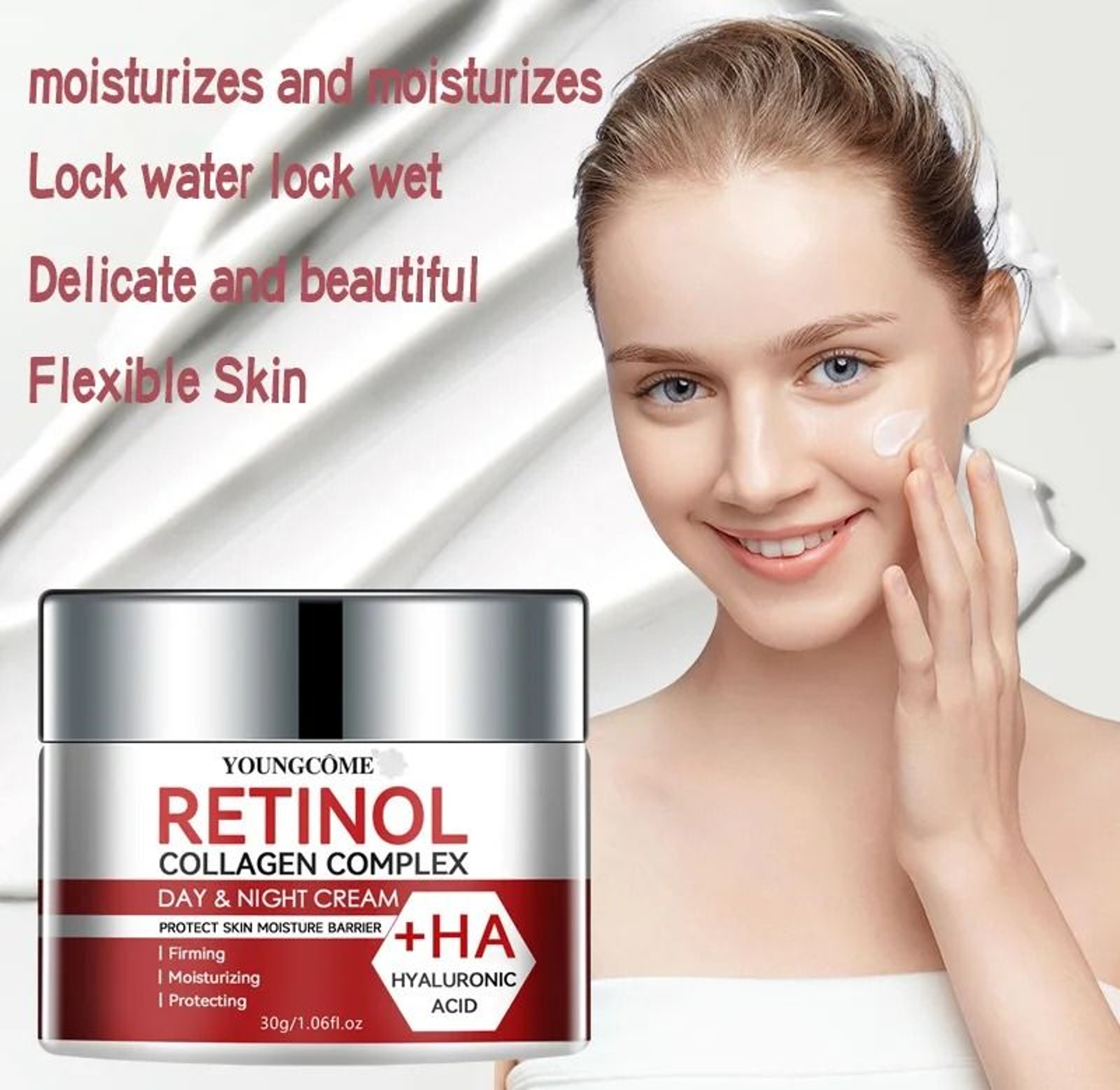 Retinol Collagen Facial Repair Cream  Deep Hydration  AntiAging Moisture Care For Dry Skin 4
