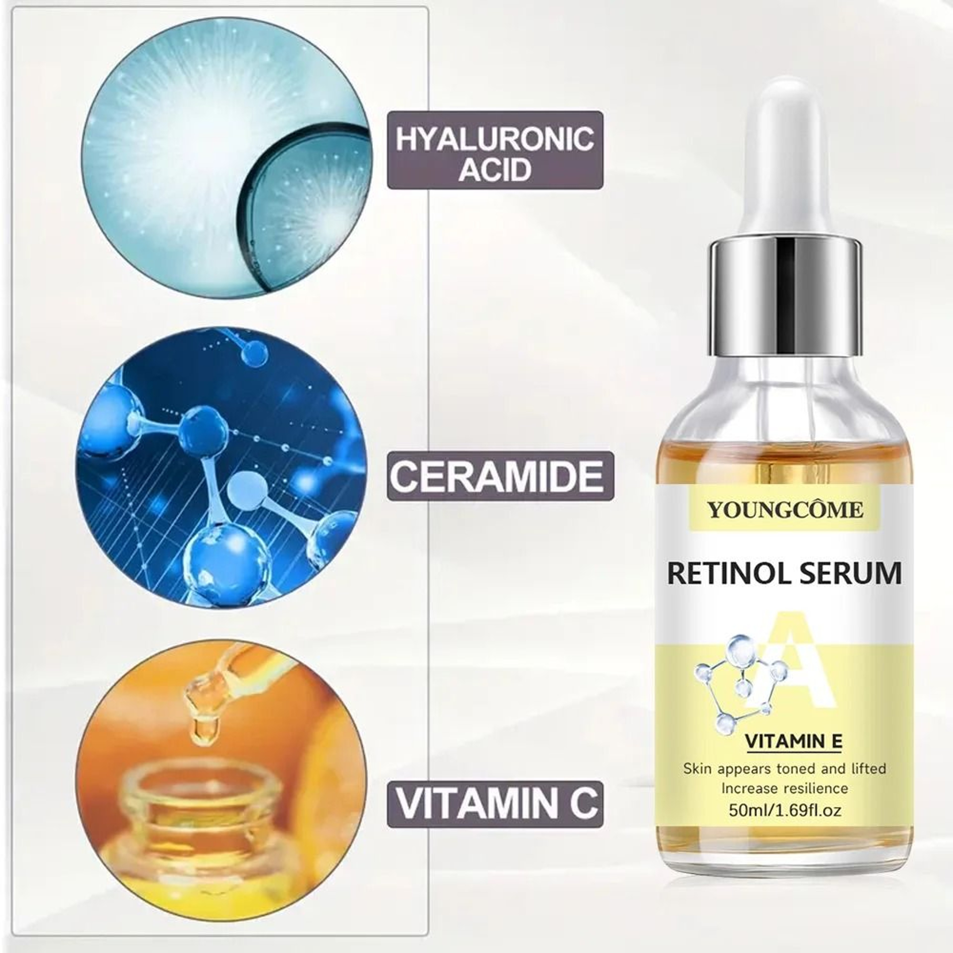 2Piece Vitamin C  Retinol Fortified Serum Set  Brightening Hydrating  AntiWrinkle Facial Care 2