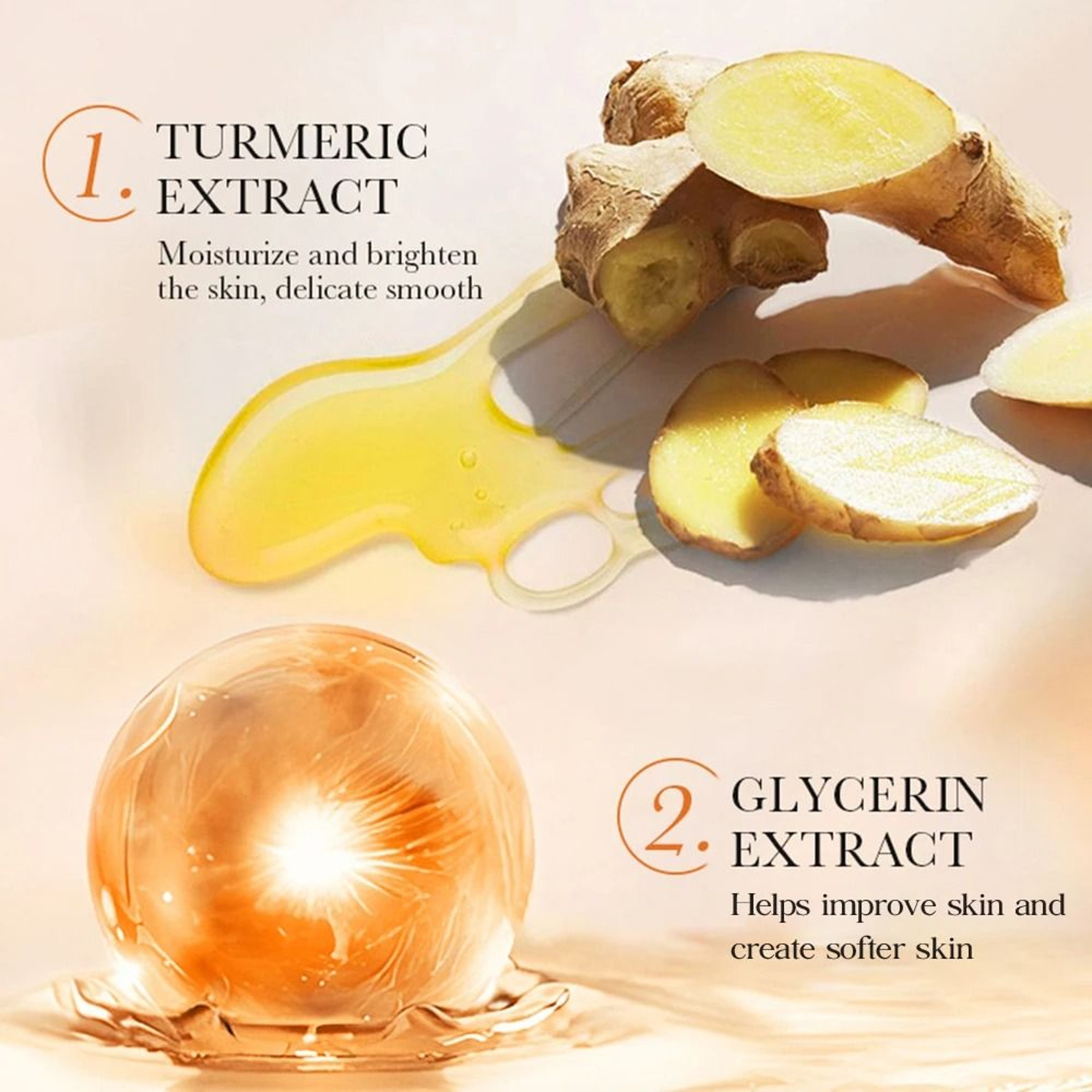 Turmeric Brightening  Wrinkle Removal Face Cream  Fine Line Lightening  Youthful Moisturizer 3