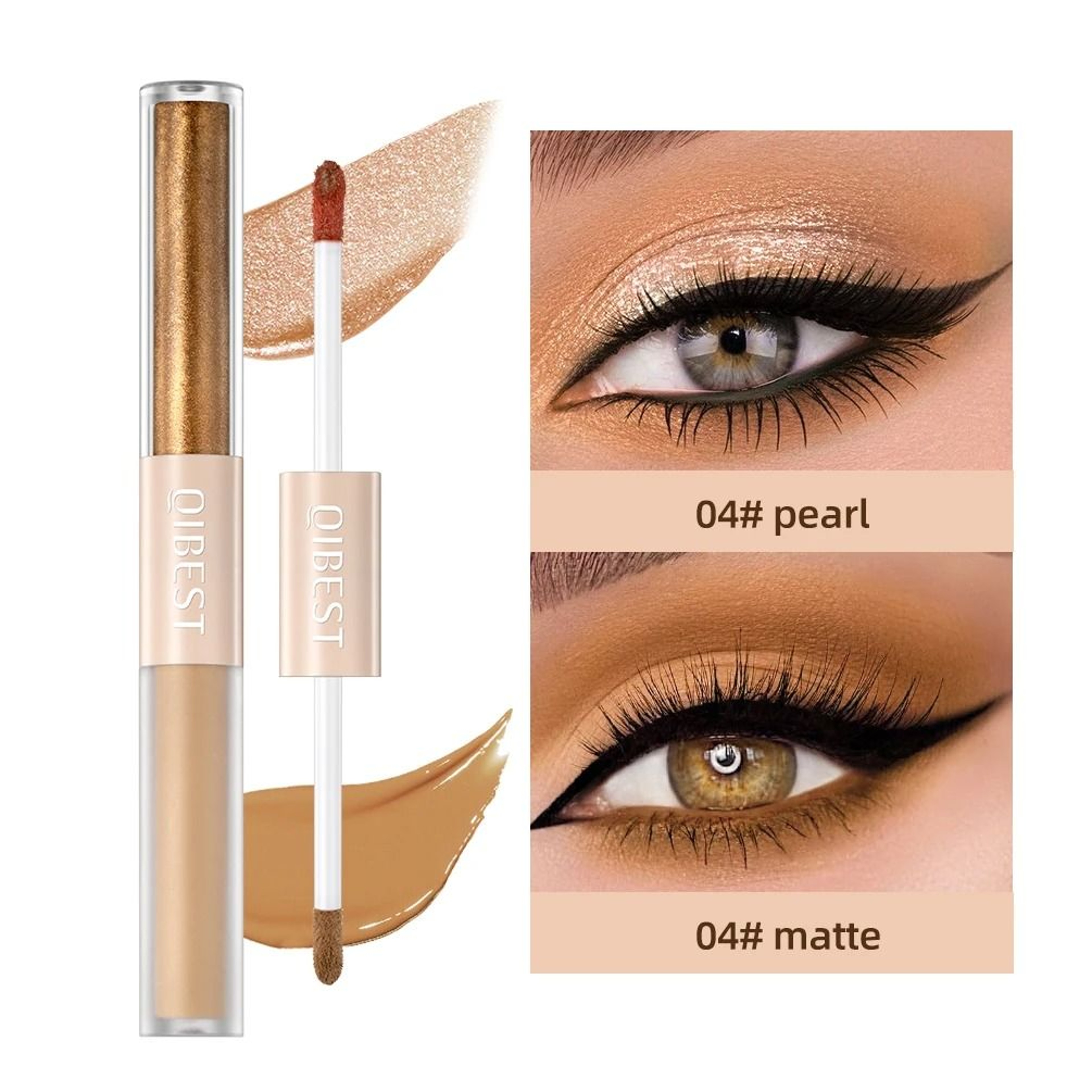 2in1 DualEnded Liquid Eyeshadow Stick  Matte Nude  Pearly Shimmer Highlighting Contour Pen 8
