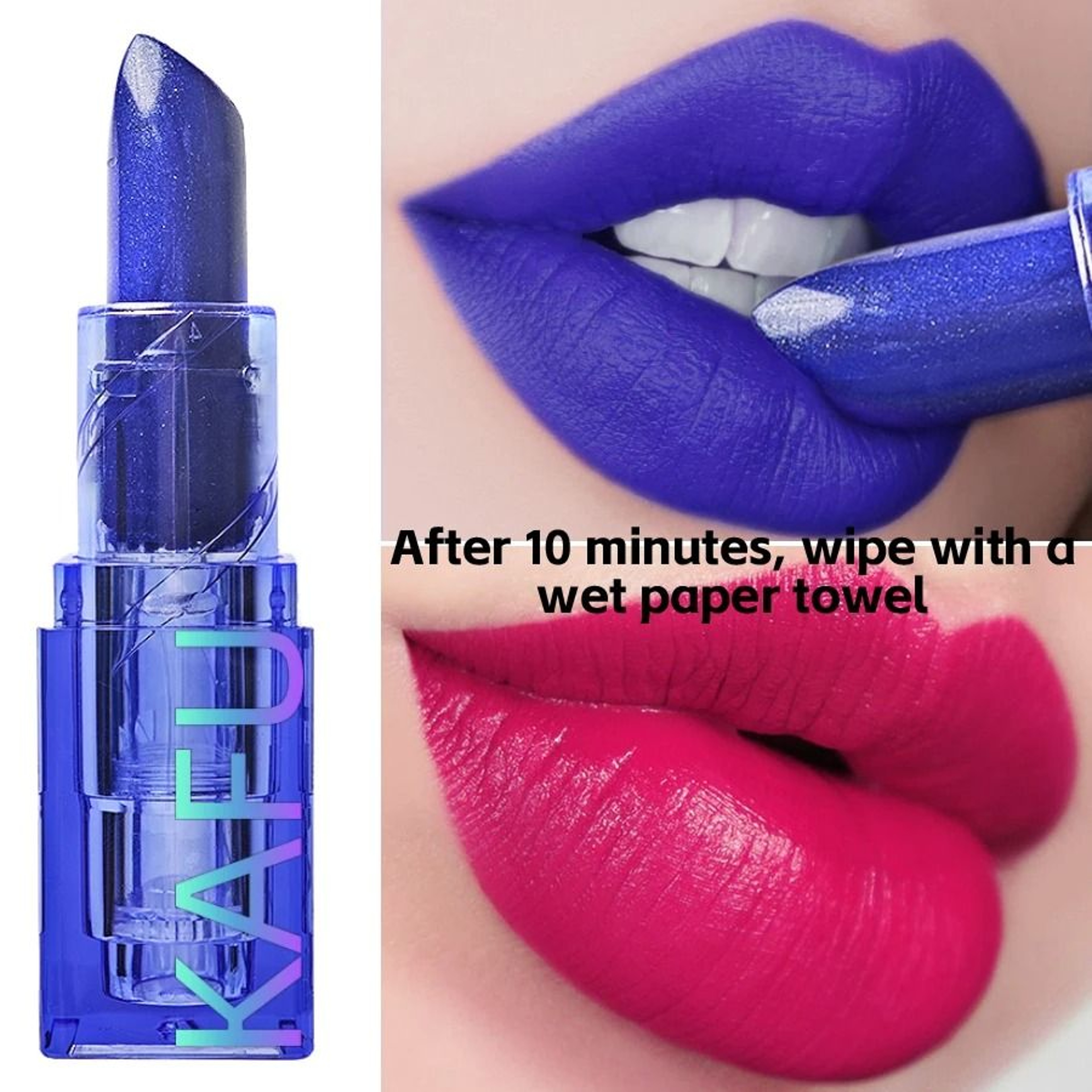Blue Rose Temperature ColorChanging Lipstick  Hydrating Lip Gloss  Custom Pink Lip Tint 0