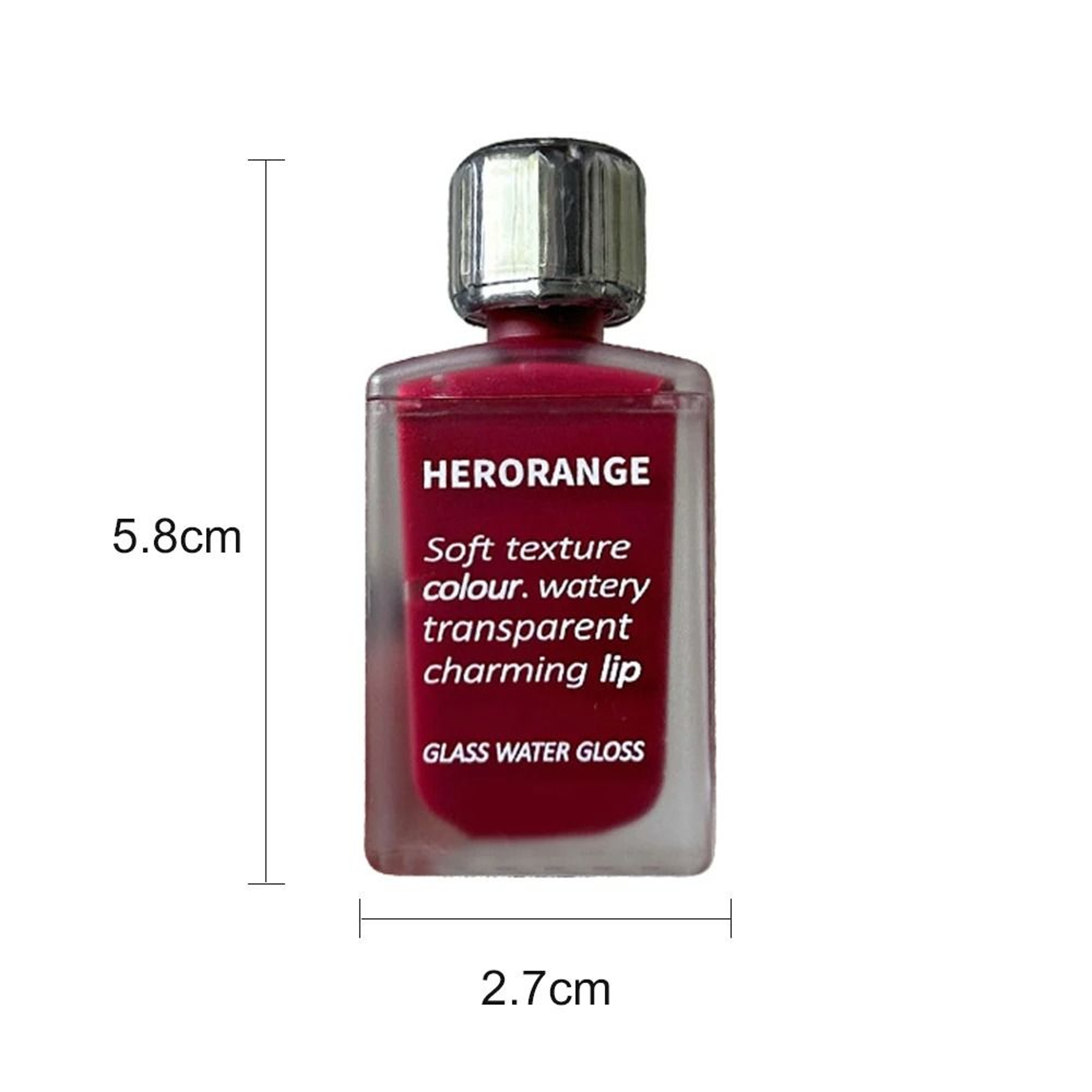 Herorange Lightly Glass Water Gloss Lip Glaze  Mirror Plumping Lip Oil  NonStick Cup Lip Tint 5