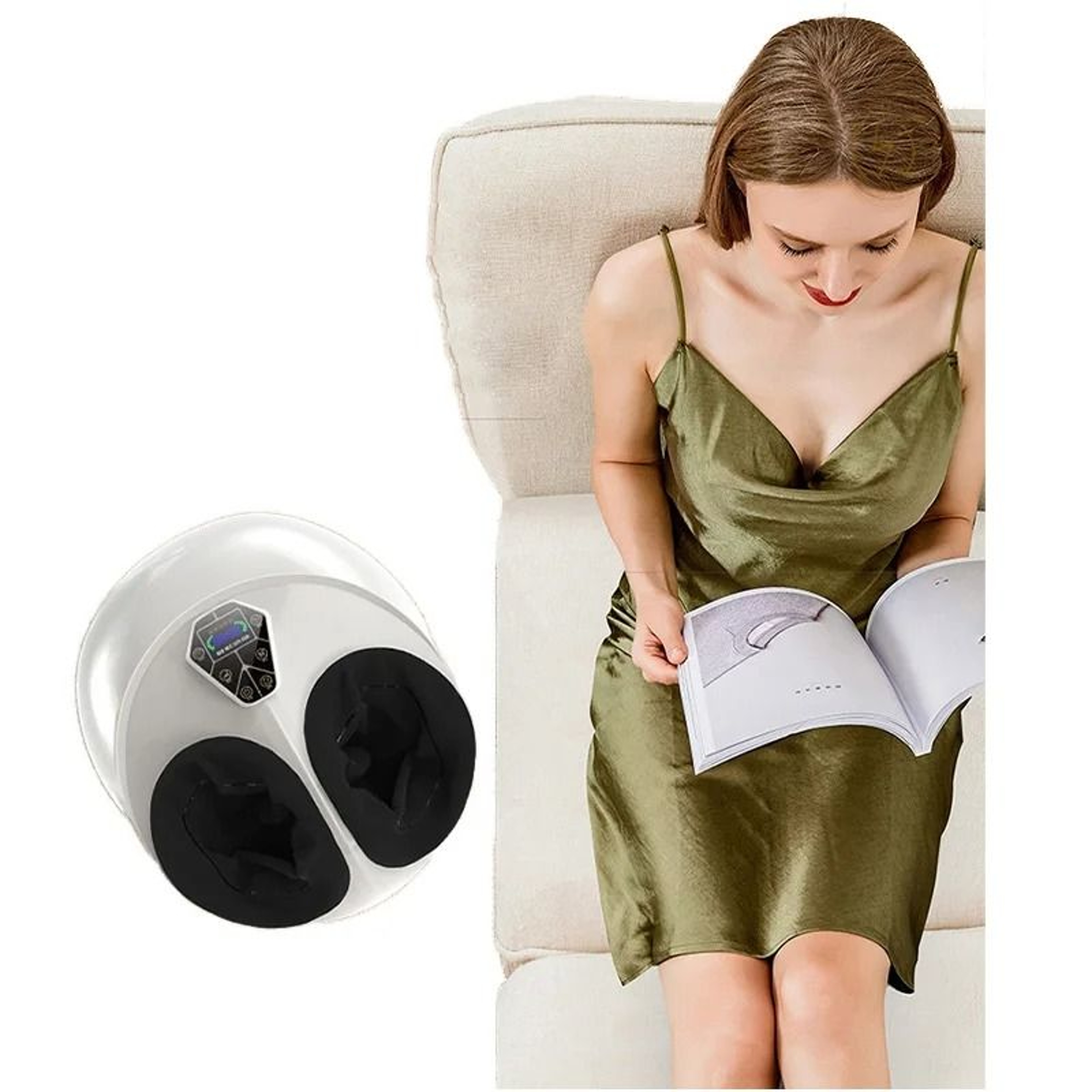 Electric Shiatsu Foot Massager  Deep Kneading Vibration Acupressure  Heat Therapy For Feet  Legs 5