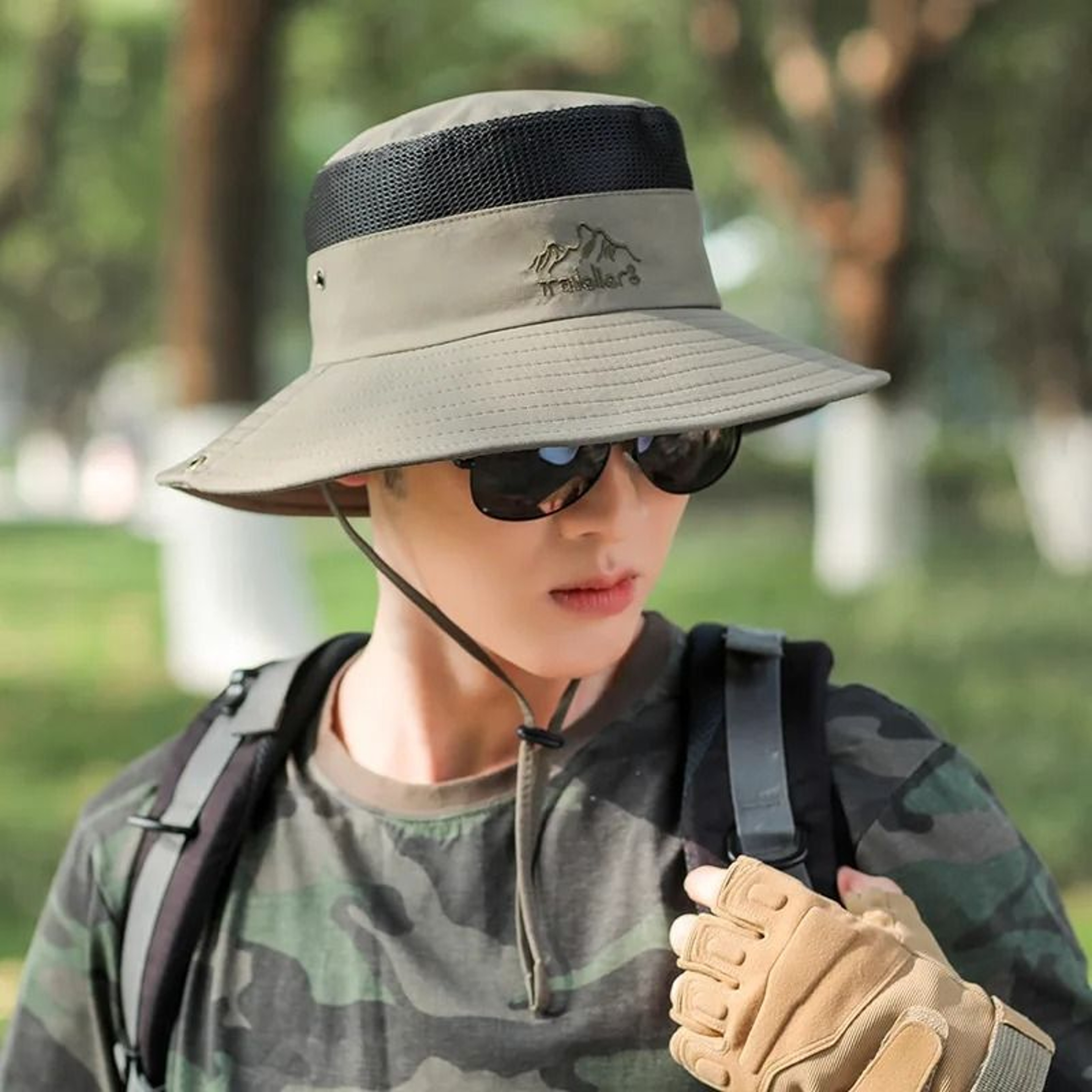 Mens QuickDrying Summer Bucket Hat  Breathable Outdoor Sunshade  Mesh Fisherman Cap For Hiking Cycl 10