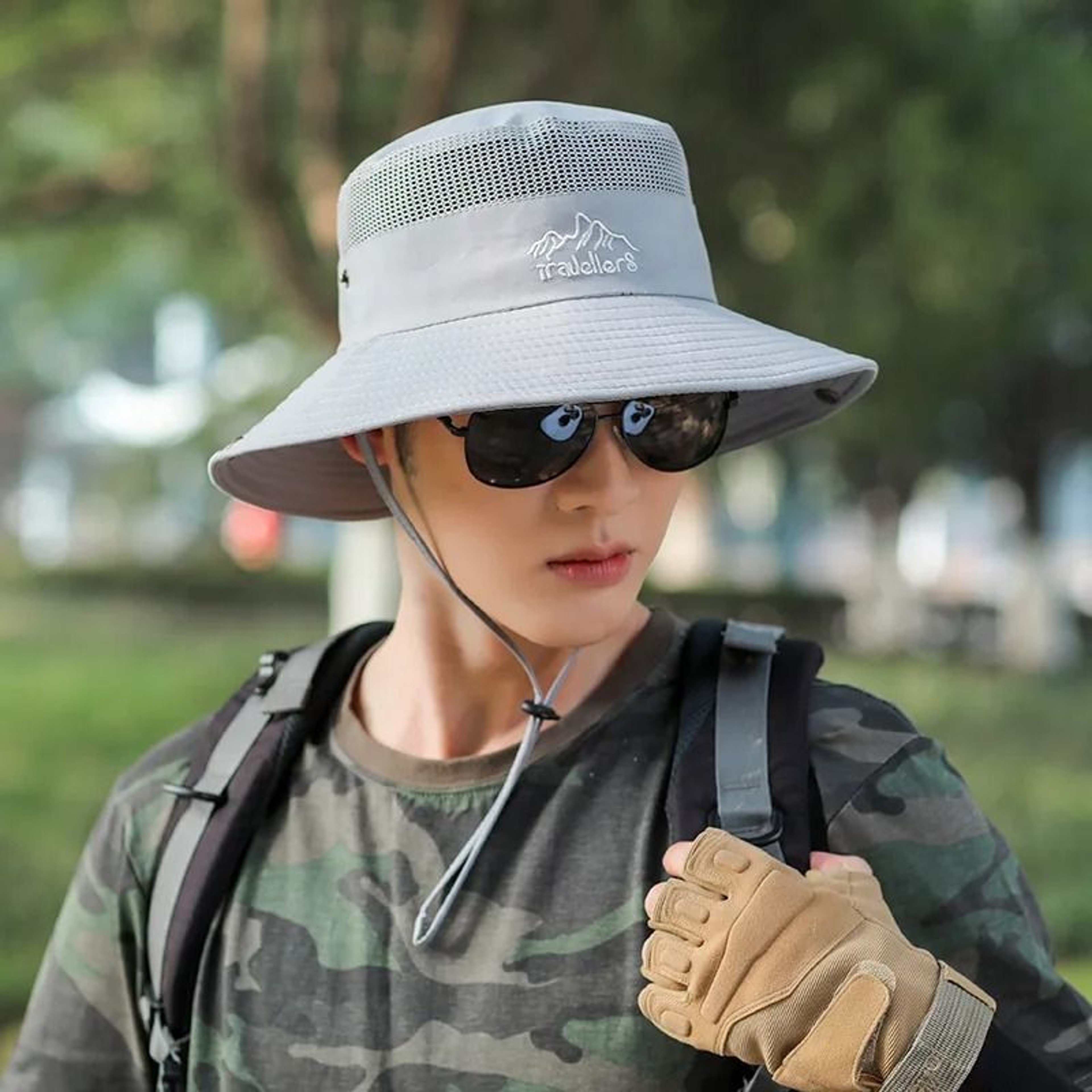 Mens QuickDrying Summer Bucket Hat  Breathable Outdoor Sunshade  Mesh Fisherman Cap For Hiking Cycl 9