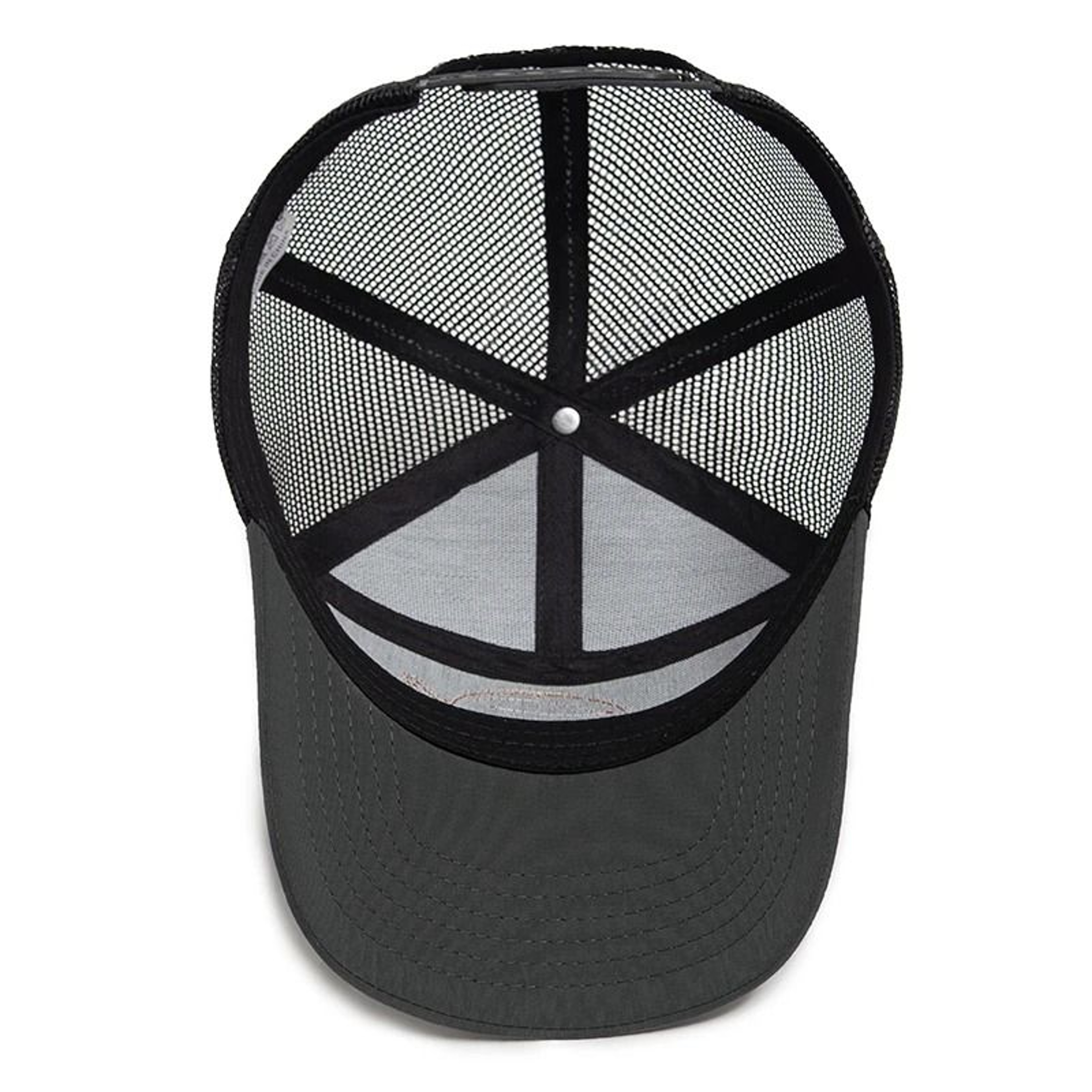 Shark Leather Label 7Panel Trucker Hat  Unisex Mesh Baseball Cap  Summer HipHop Visor 4