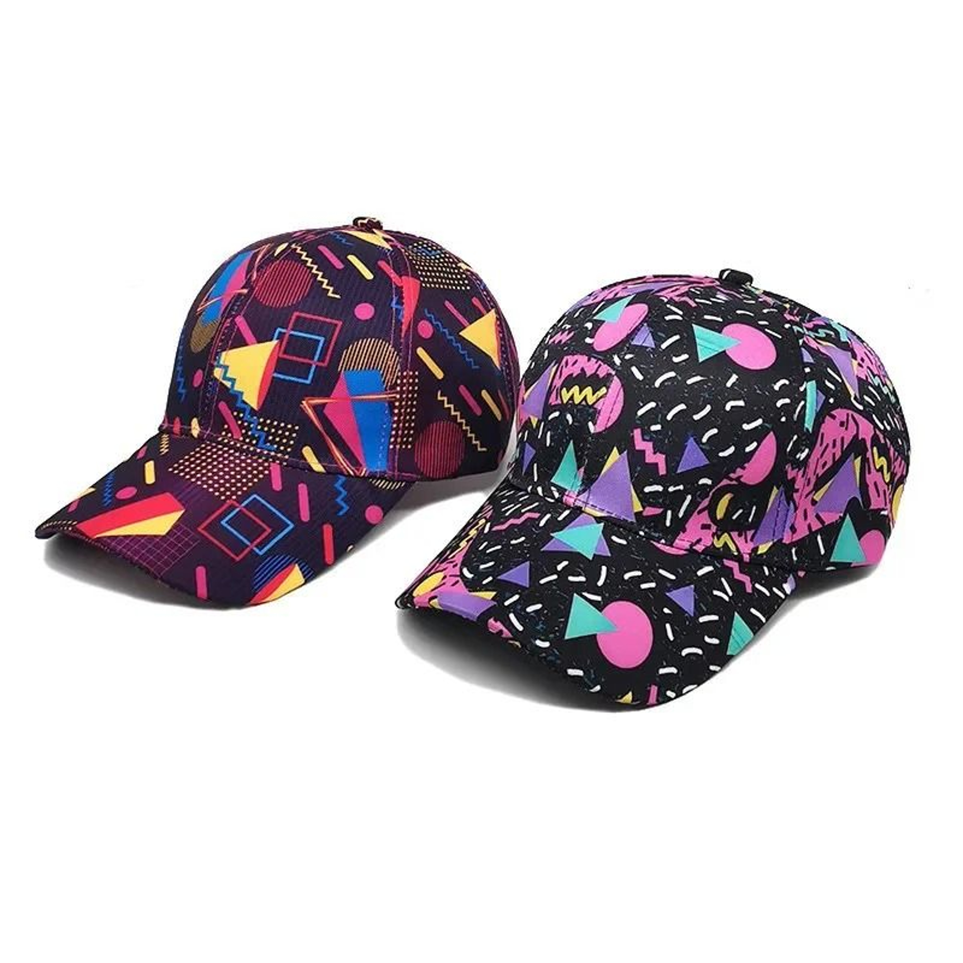Spring Graffiti Print Polyester Baseball Cap  Unisex Urban Snapback  Outdoor Sun Hat 5660cm 2