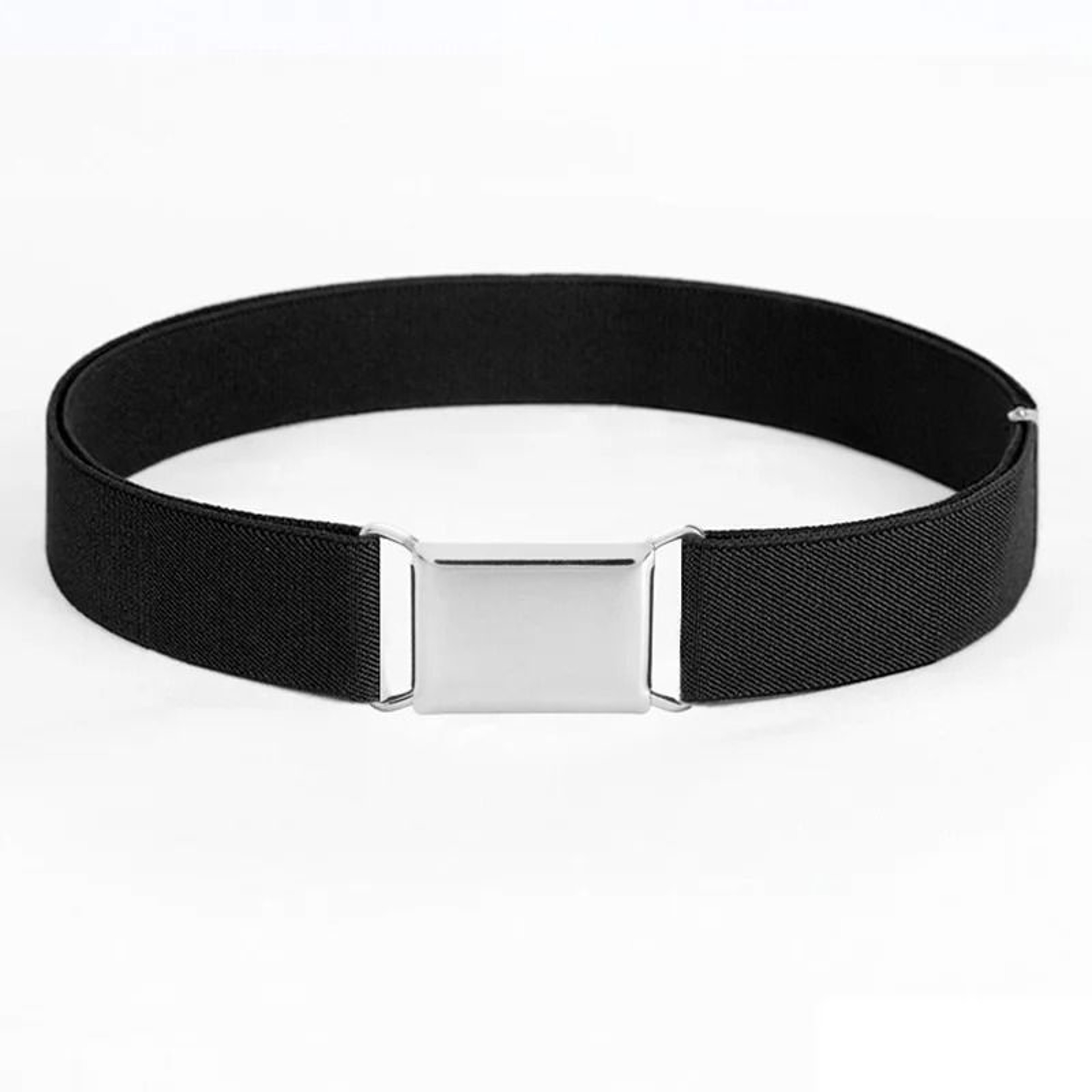 Womens Invisible Elastic Stretch Belt  Adjustable NoShow Flat Square Buckle Waist Belt For Jeans  D 2