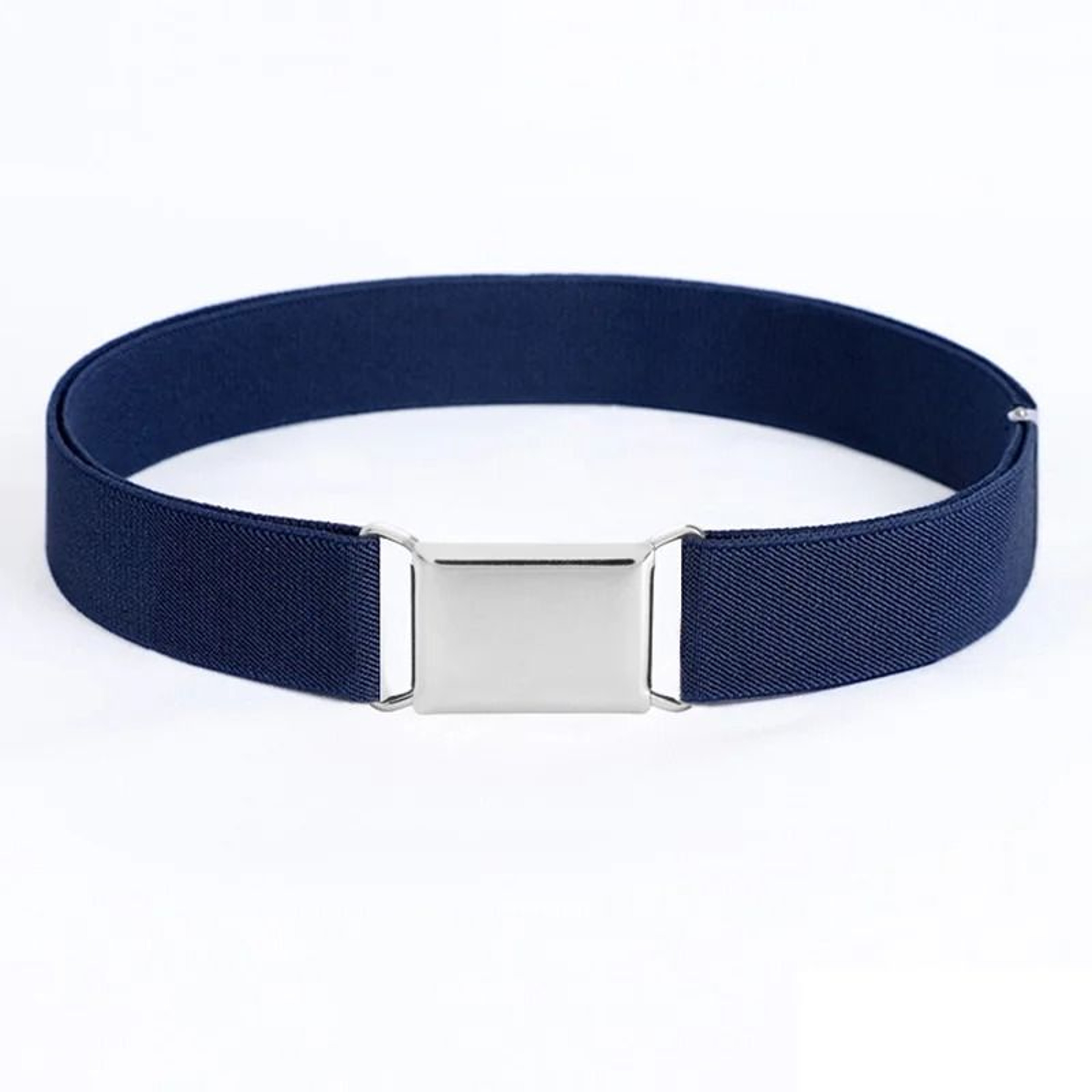 Womens Invisible Elastic Stretch Belt  Adjustable NoShow Flat Square Buckle Waist Belt For Jeans  D 8