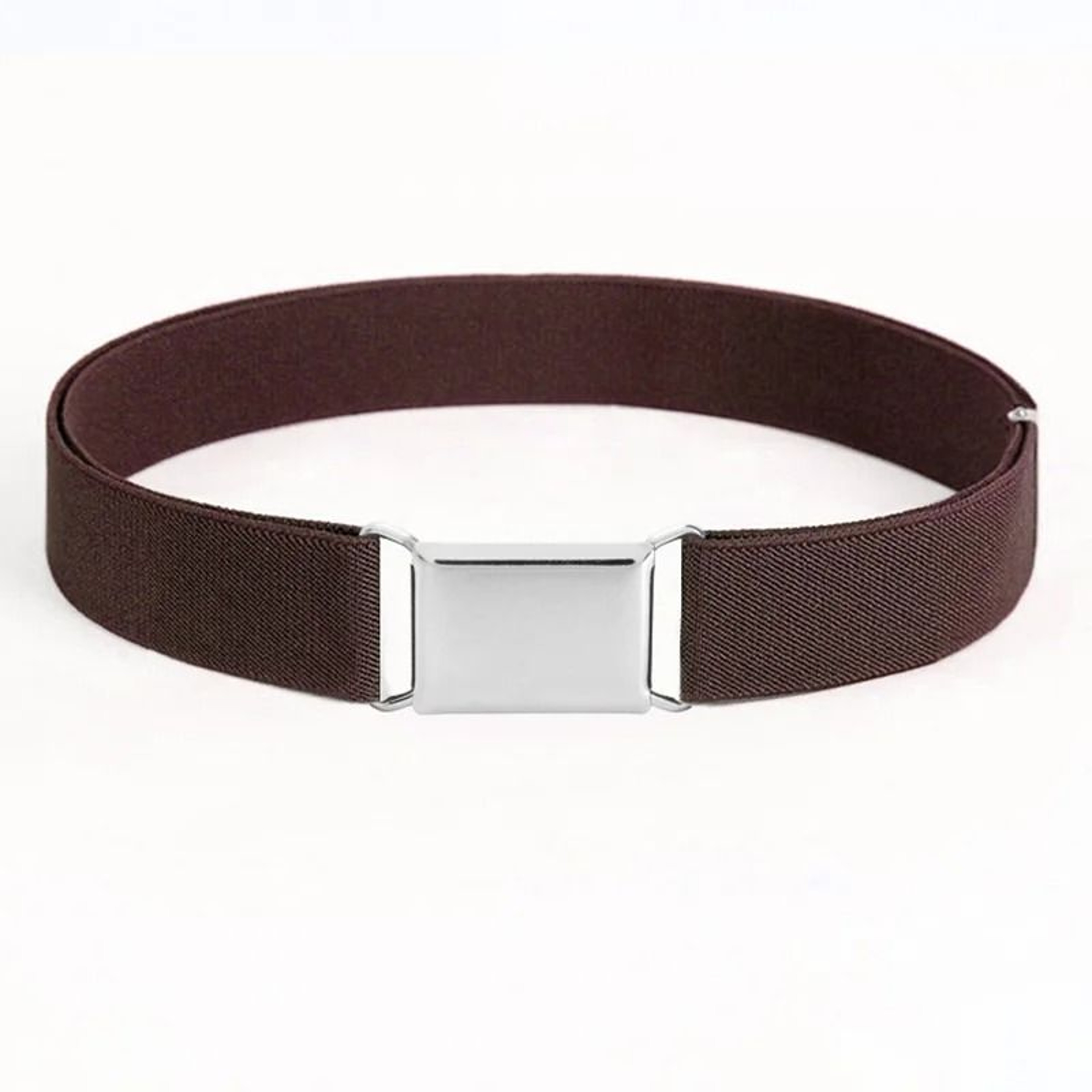 Womens Invisible Elastic Stretch Belt  Adjustable NoShow Flat Square Buckle Waist Belt For Jeans  D 11