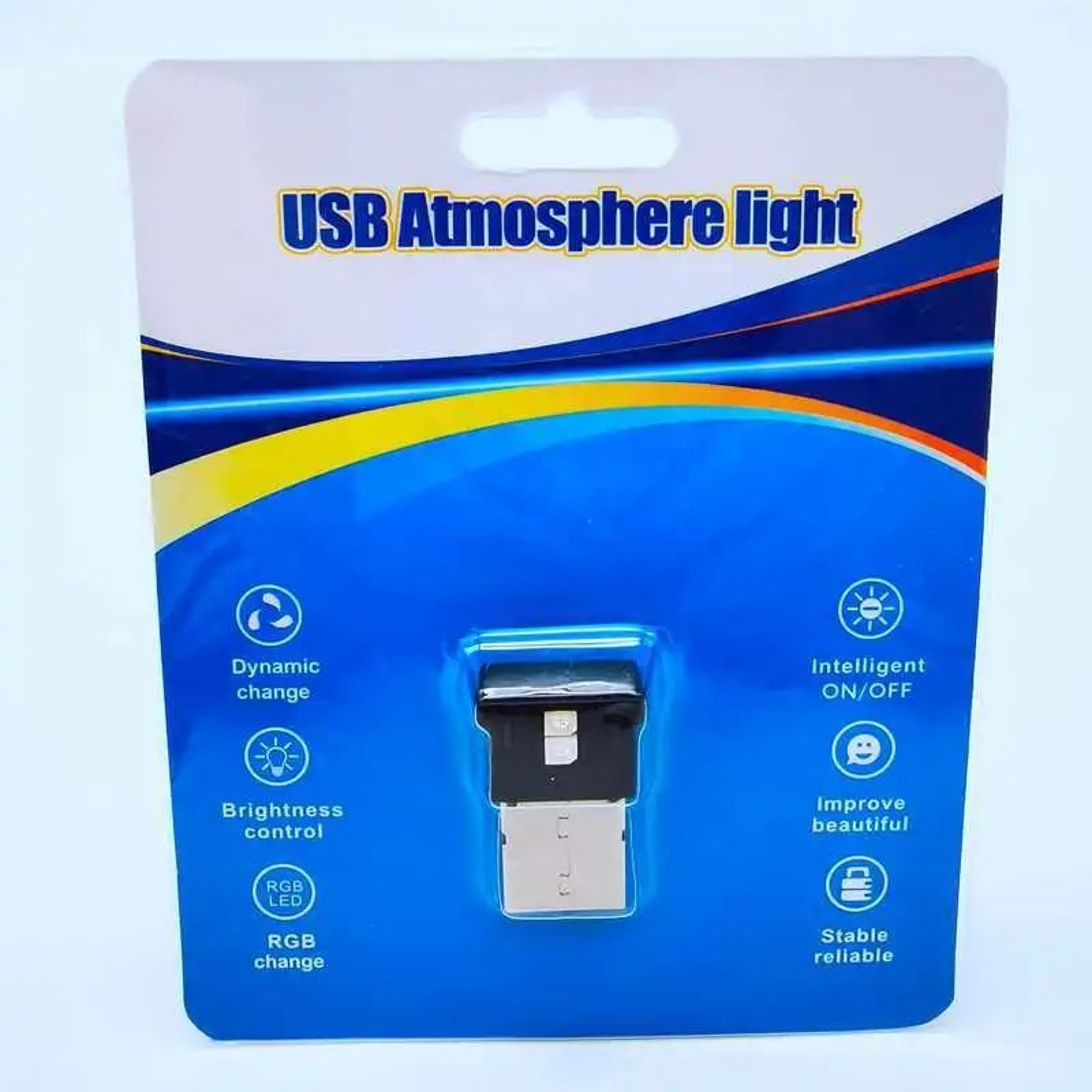 Mini USB RGB Ambient Light  8Color Variable LED Atmosphere Night Light For Car Laptop  Keyboard 7