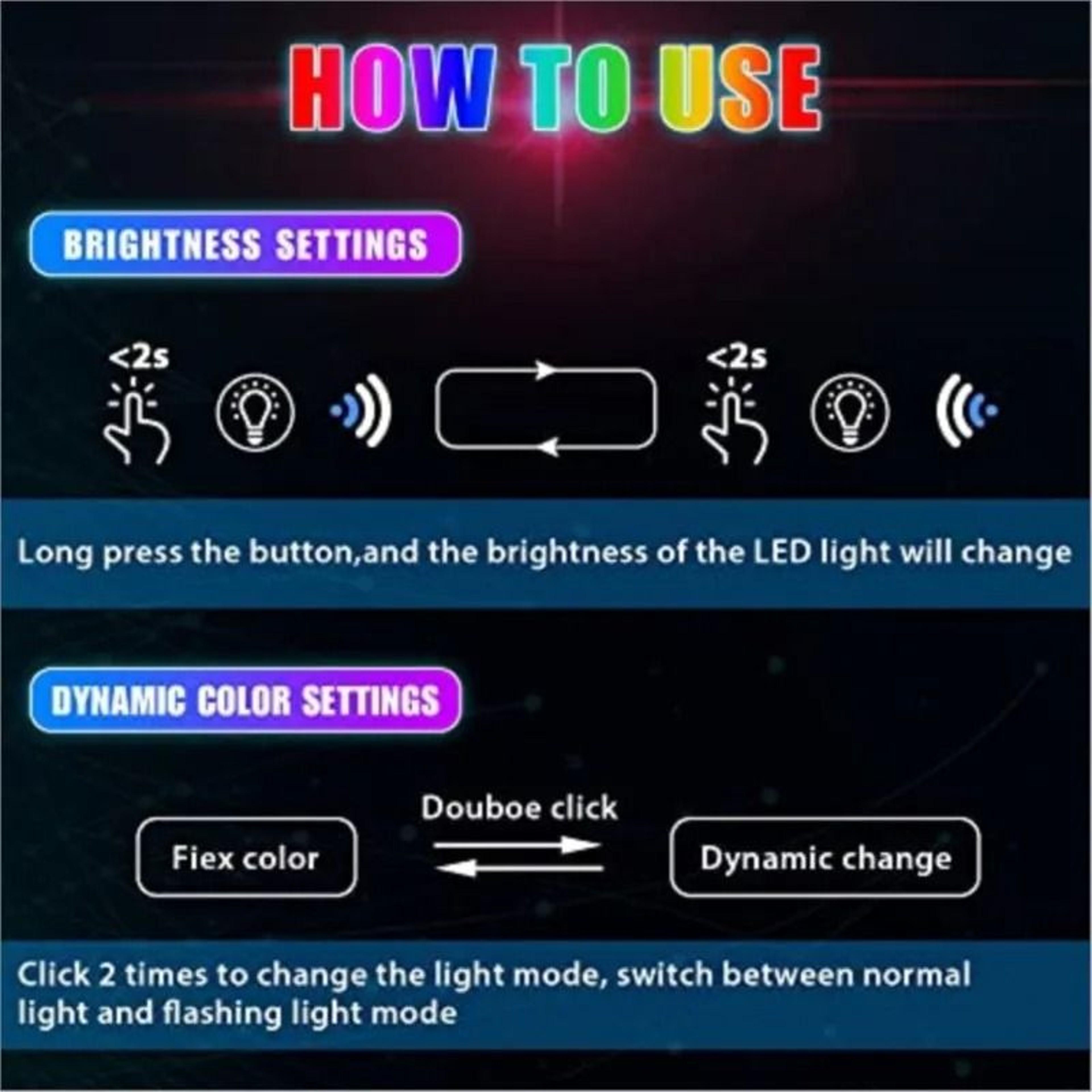 Mini USB RGB Ambient Light  8Color Variable LED Atmosphere Night Light For Car Laptop  Keyboard 4