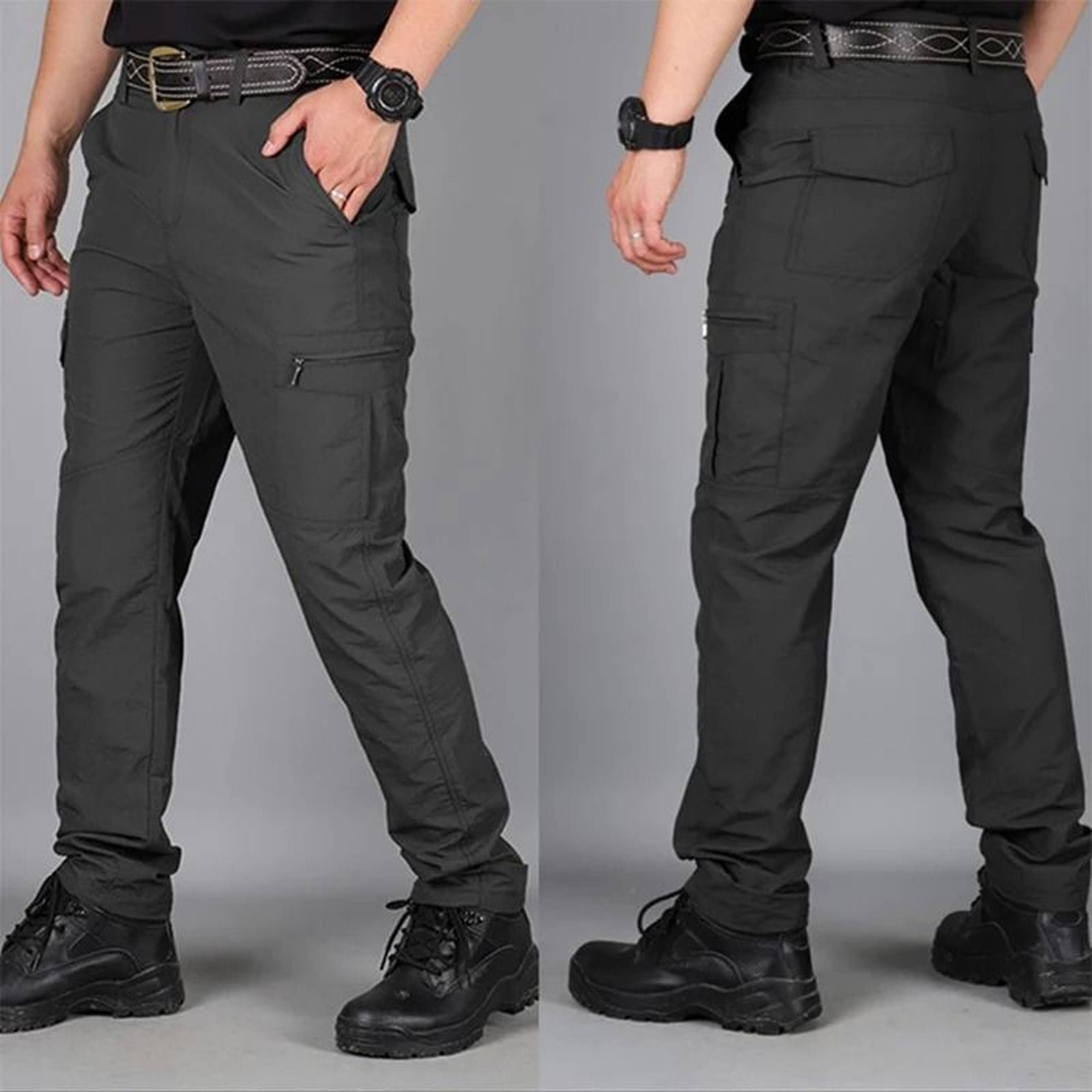 Mens Summer Lightweight Tactical Cargo Pants  Waterproof  WearResistant Outdoor Hiking Trousers 3
