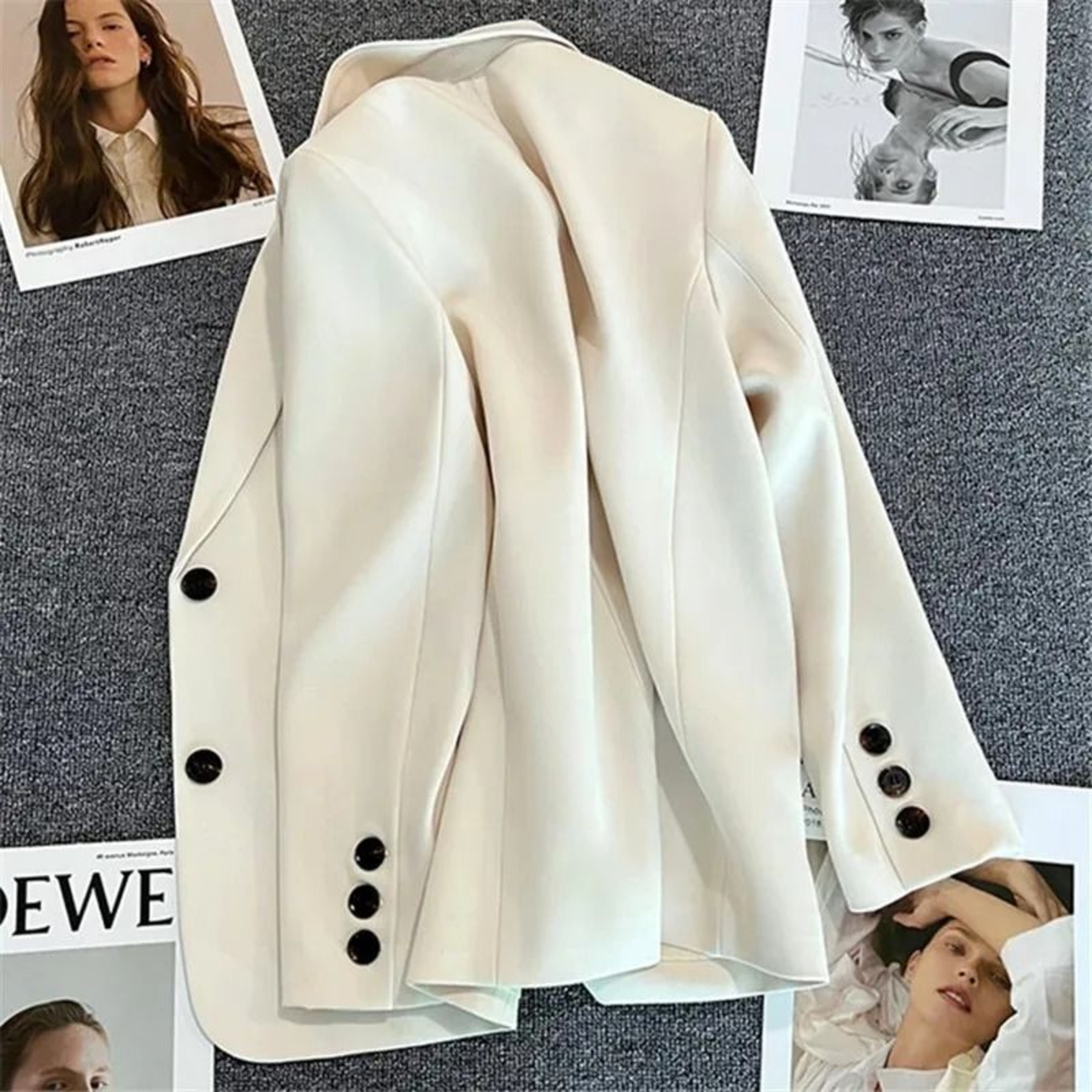 Elegant Office Lady SingleButton Suit Blazer  Tailored Long Sleeve Outerwear Coat Jacket For Women 1