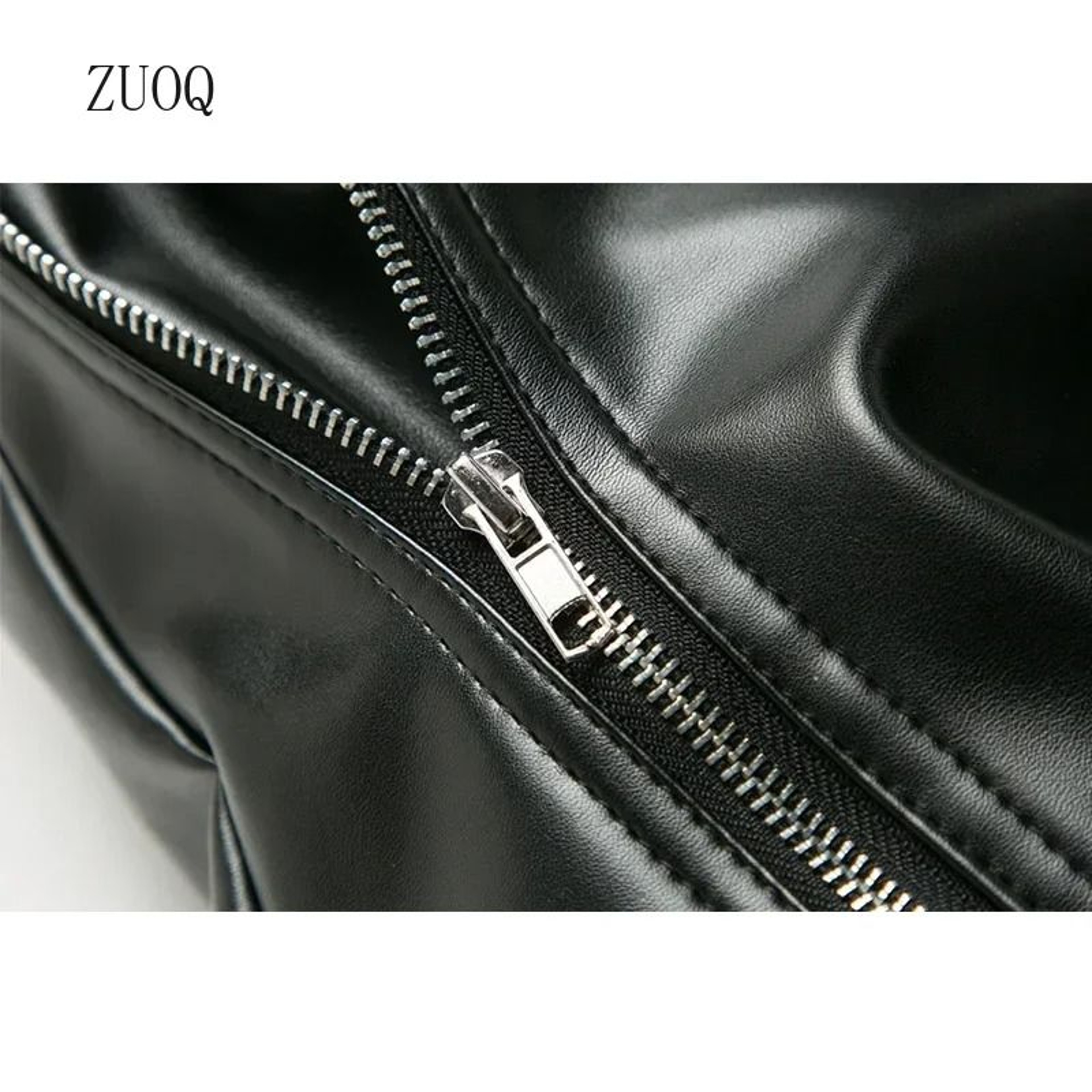 Mens Winter Skinny Biker PU Leather Pants  High Street Fashion Motorcycle Trousers For Club  Stage  4