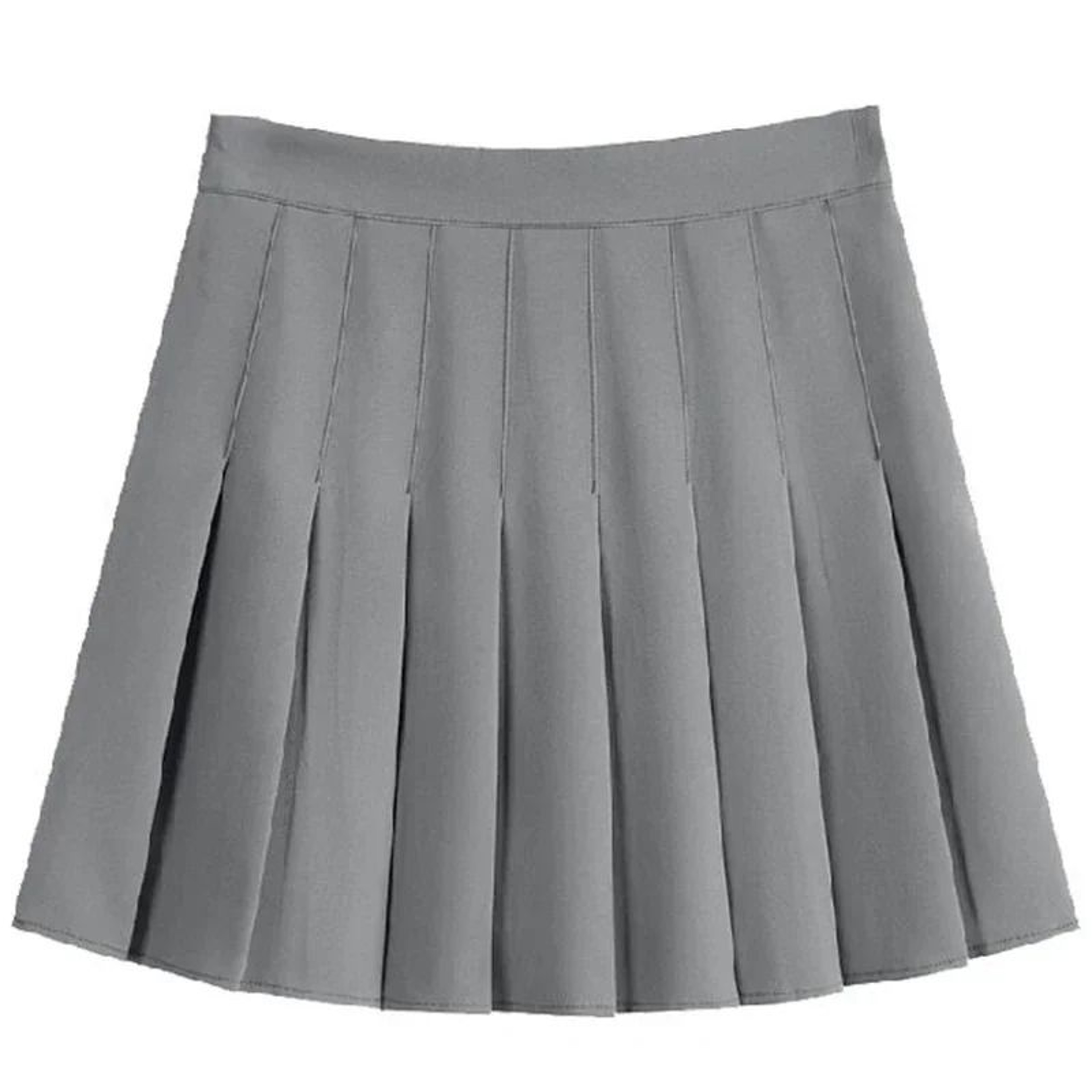 Womens Solid Color HighWaisted JK ALine Mini Skirt  Slim Fit Elastic Zipper Skirt 12