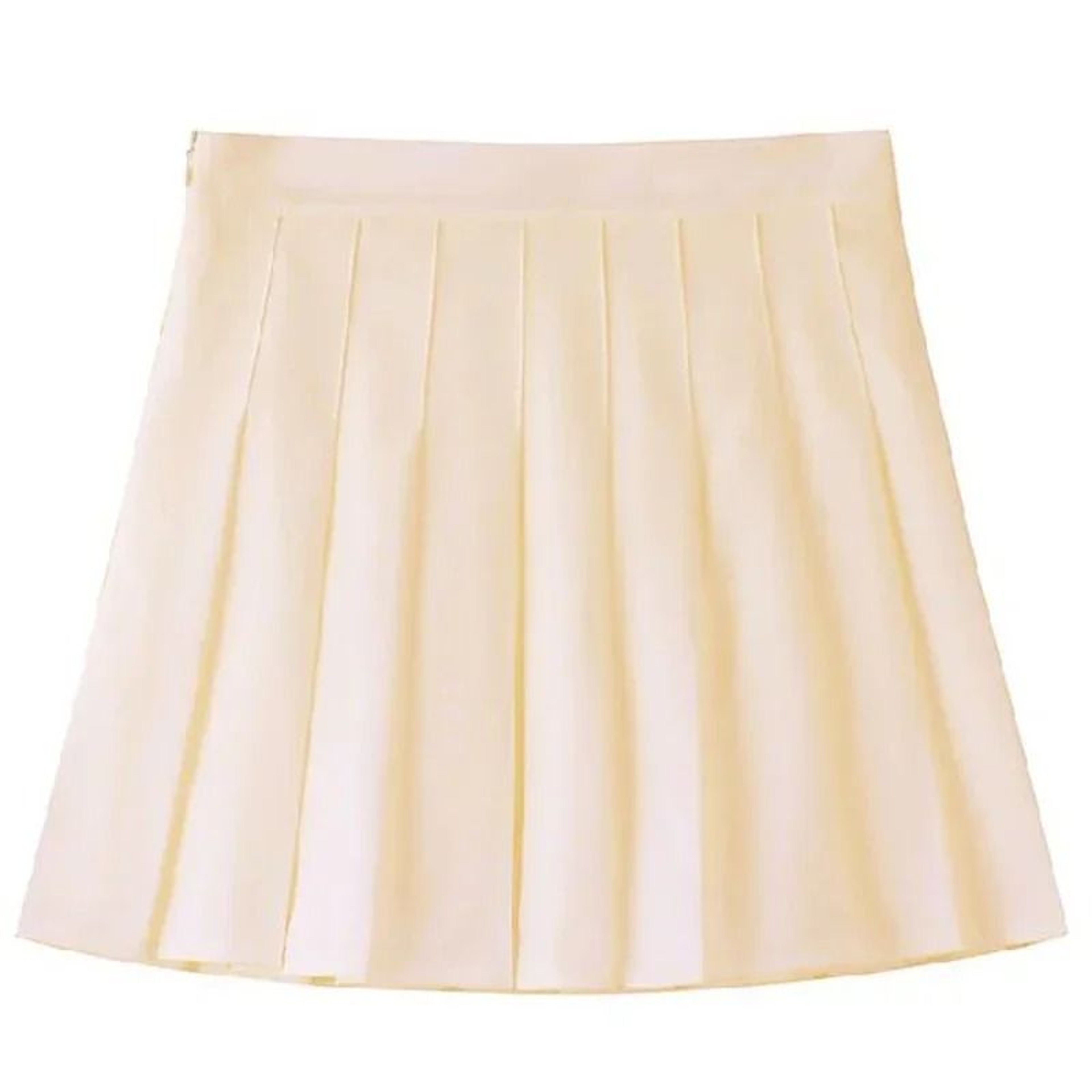 Womens Solid Color HighWaisted JK ALine Mini Skirt  Slim Fit Elastic Zipper Skirt 14