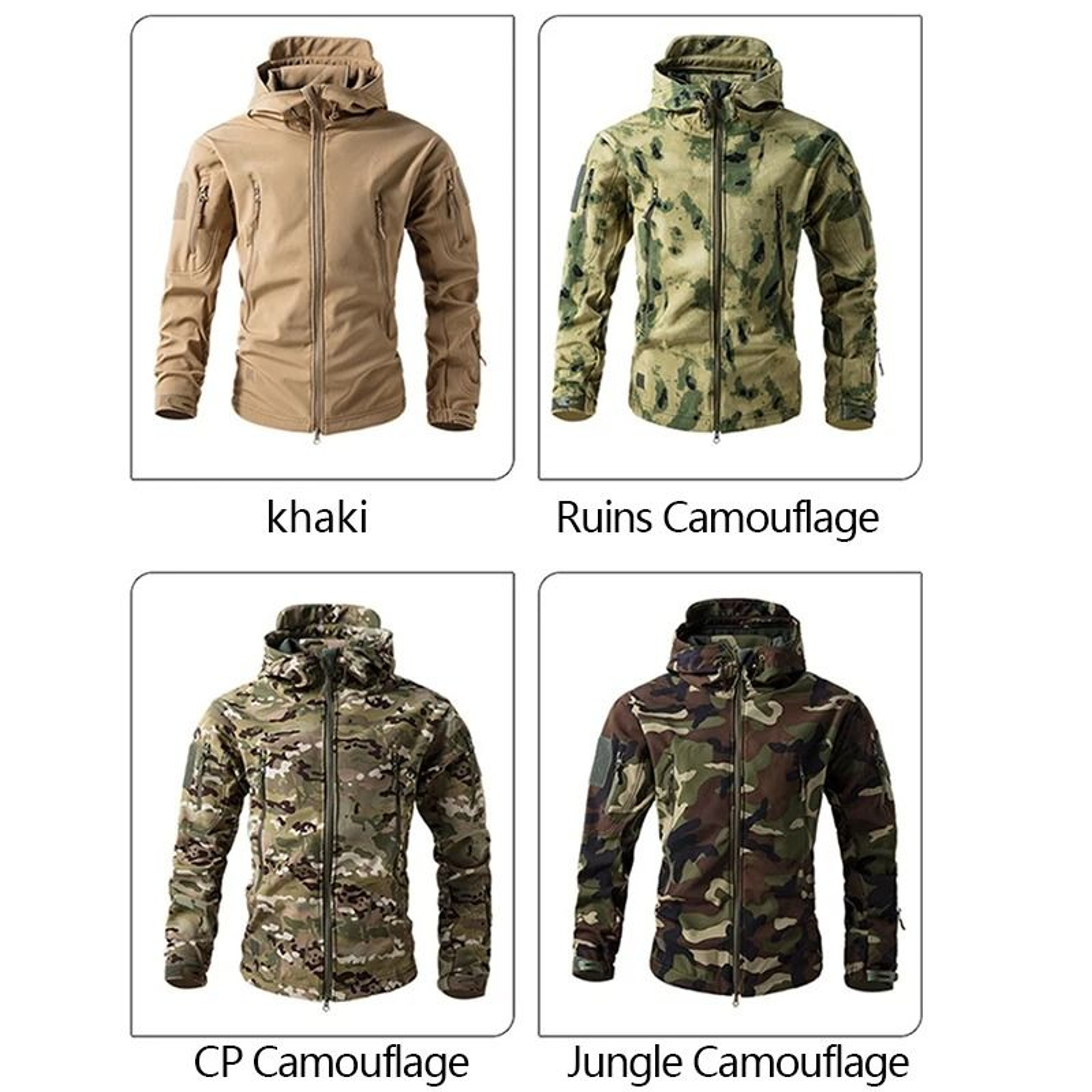 Lurker Shark Skin Softshell Tactical Jacket  Waterproof Fleece Hooded Camo Coat For Hunting  Outdoo 2