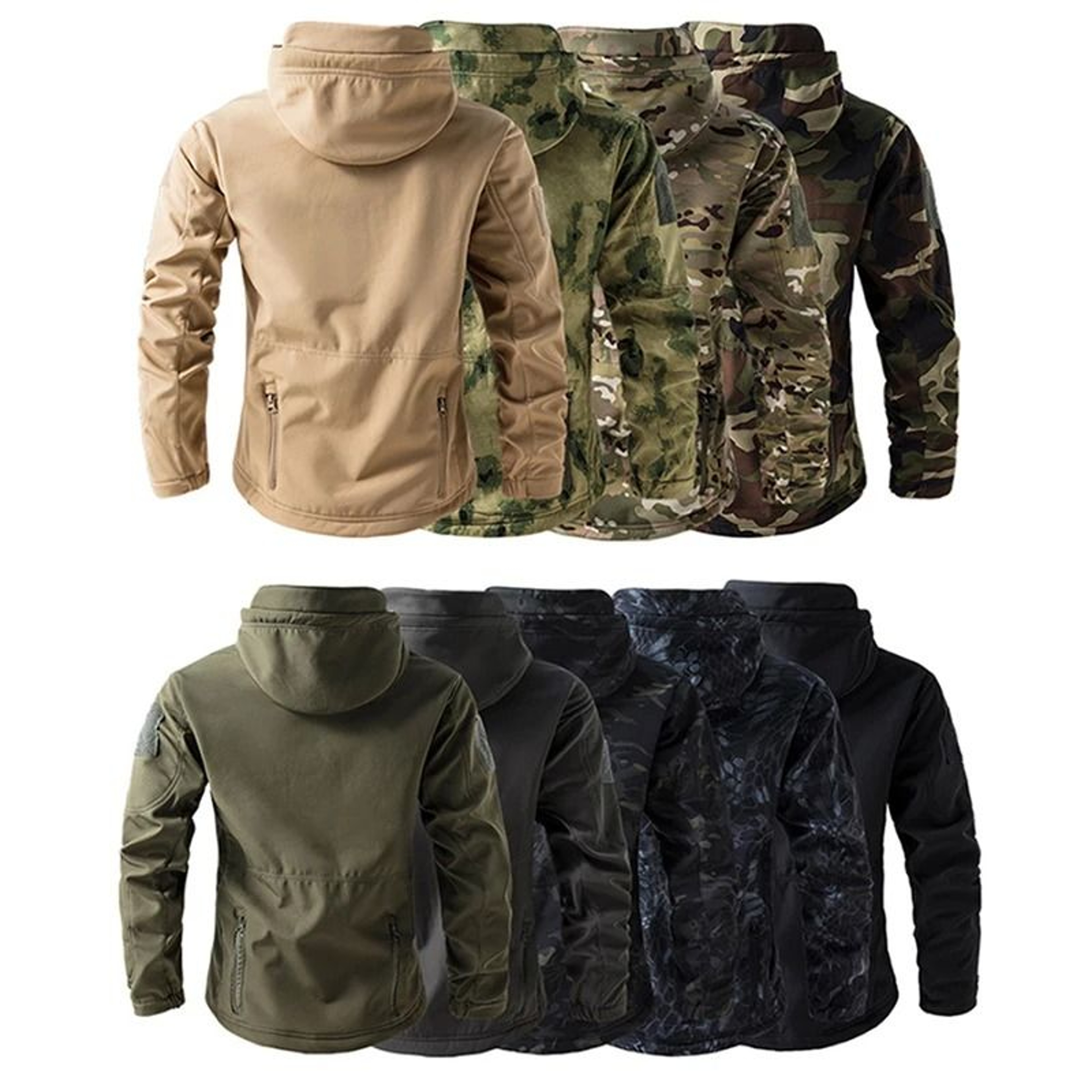Lurker Shark Skin Softshell Tactical Jacket  Waterproof Fleece Hooded Camo Coat For Hunting  Outdoo 4