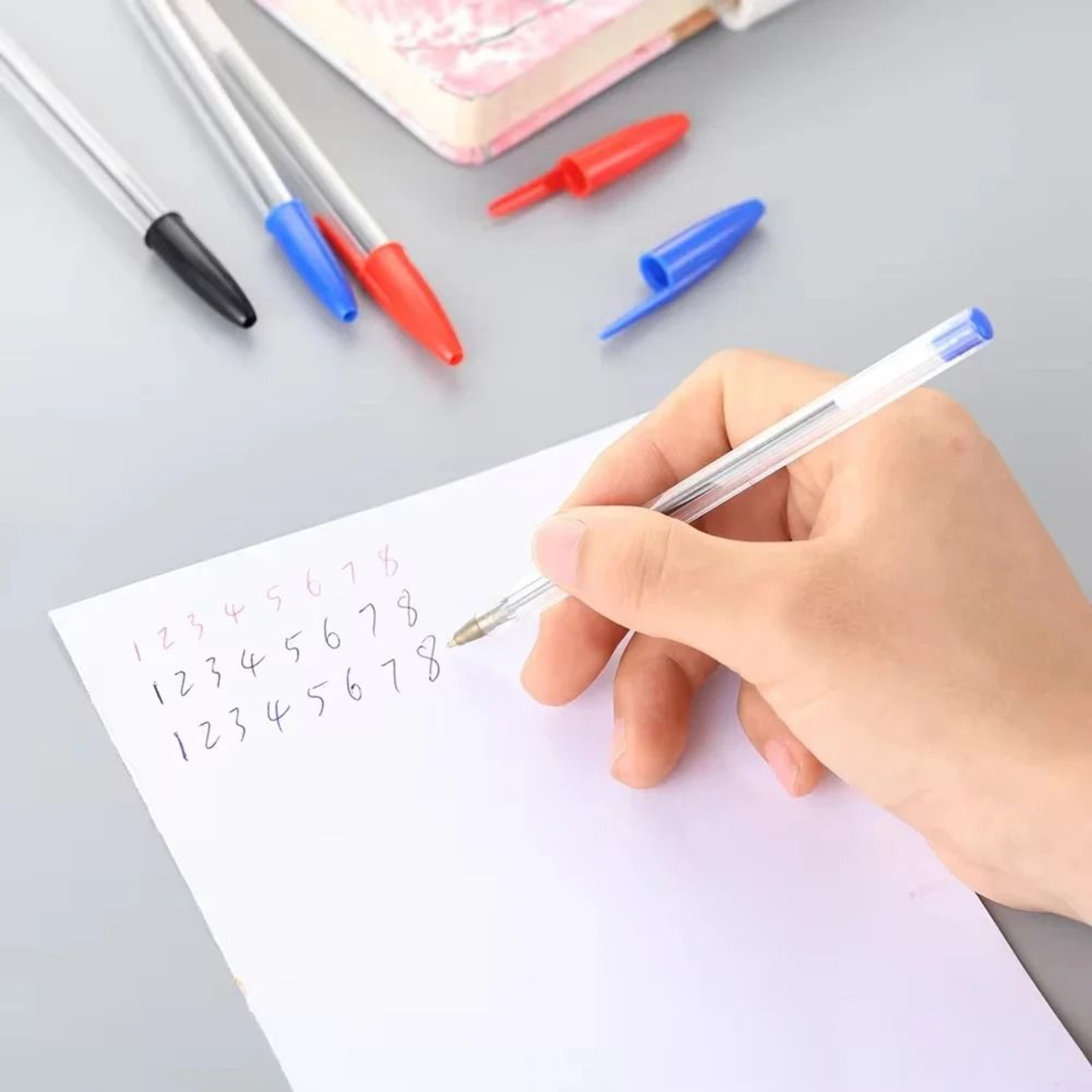 50100Pack 10mm Blue  Black Ballpoint Pens  Smooth Writing Plastic Ball Point Pens For School  Offic 2