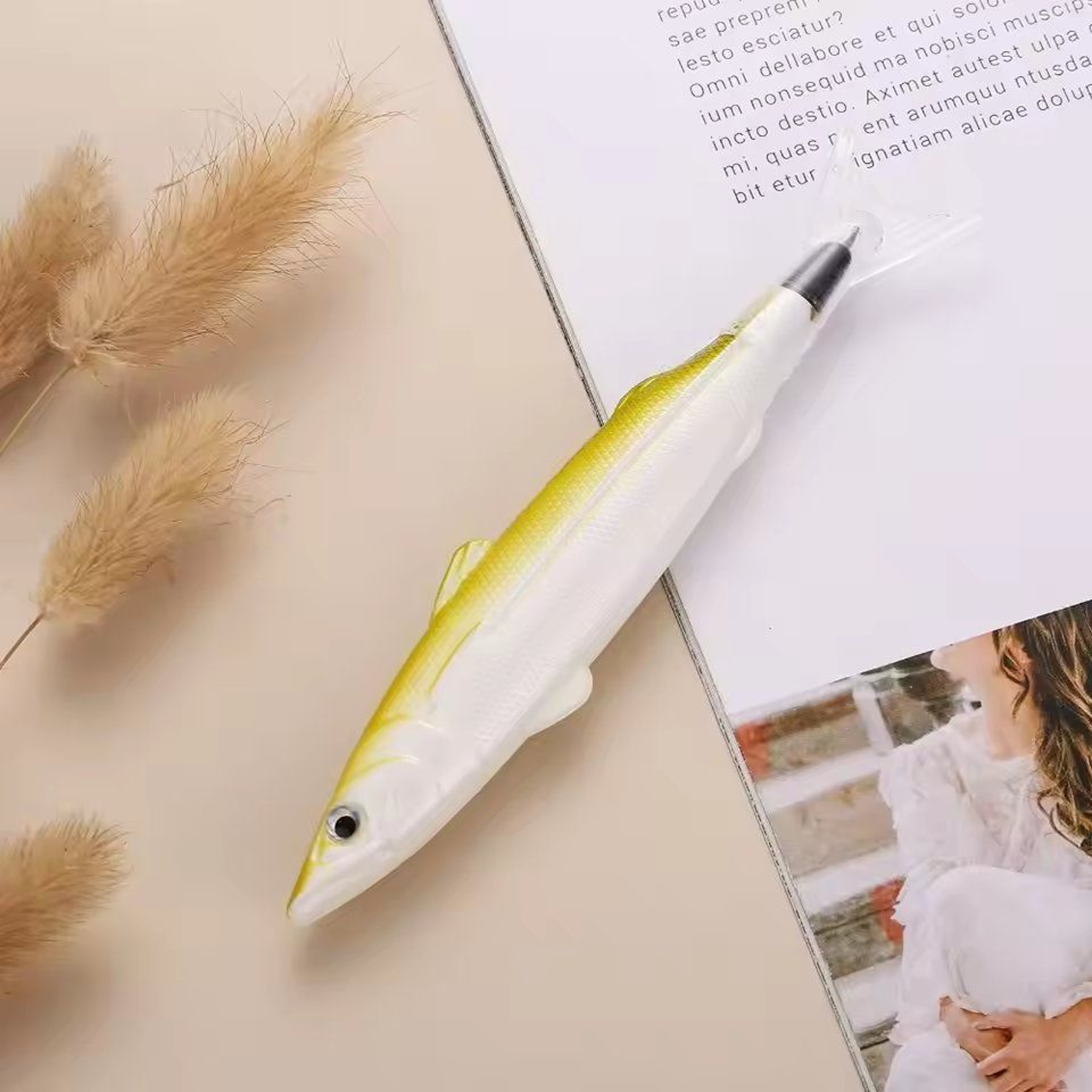 Creative Salt Fish Shape Ballpoint Pen  Novelty Signature Gel Pen For School  Office Stationery 7