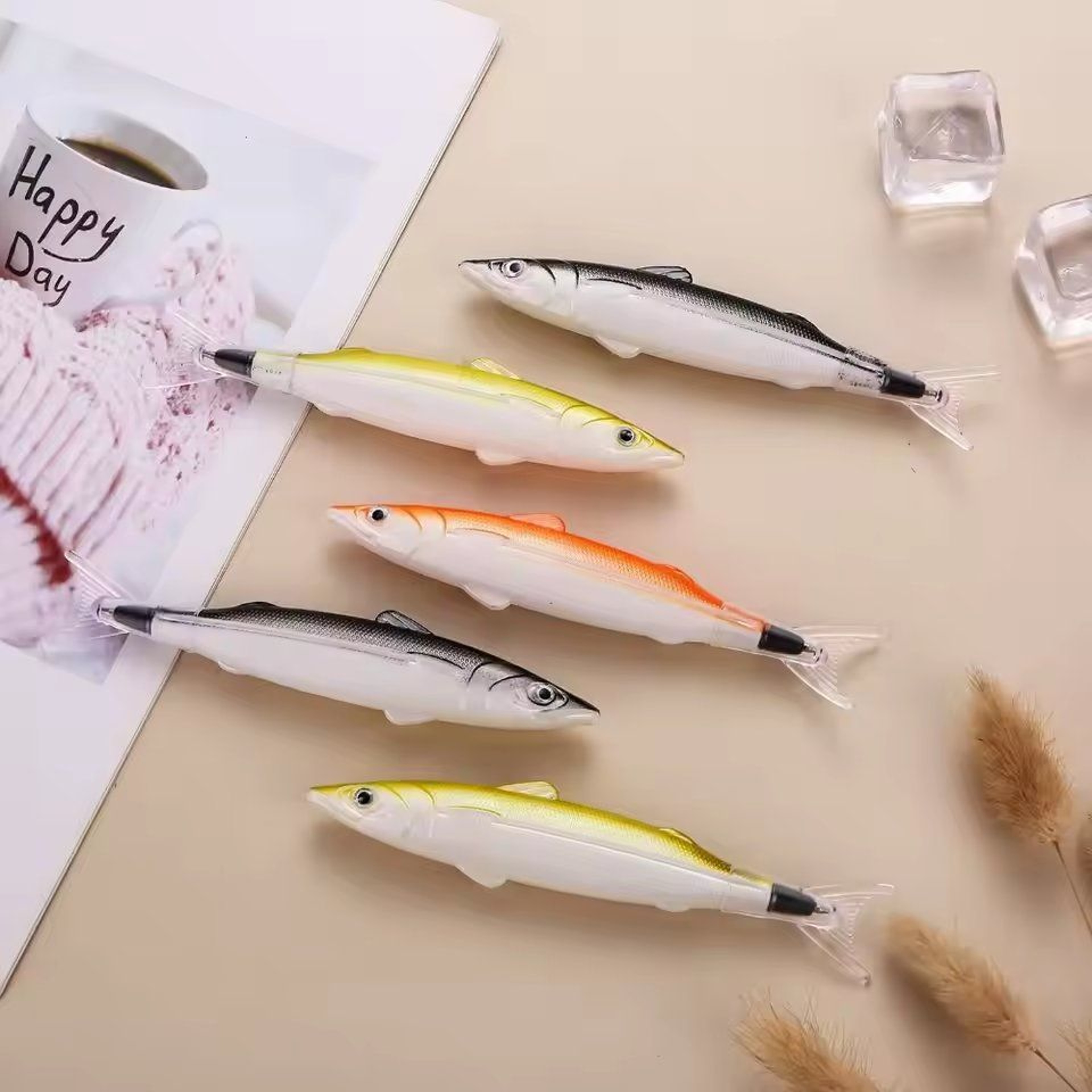 Creative Salt Fish Shape Ballpoint Pen  Novelty Signature Gel Pen For School  Office Stationery 1
