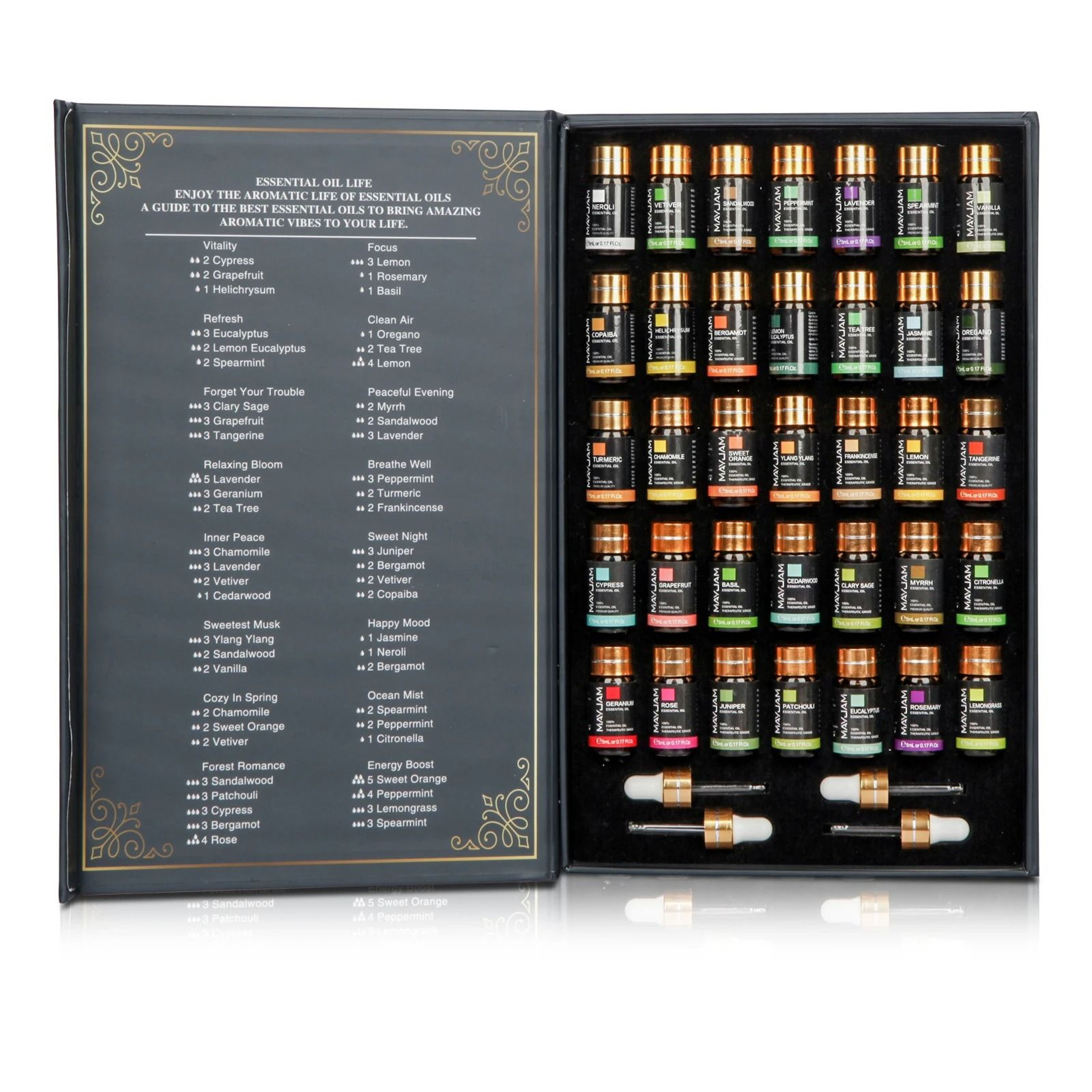 MAYJAM 35Piece Essential Oils Gift Set  5ml Pure Aroma Oils For Diffuser Candle Making Massage  Air 1