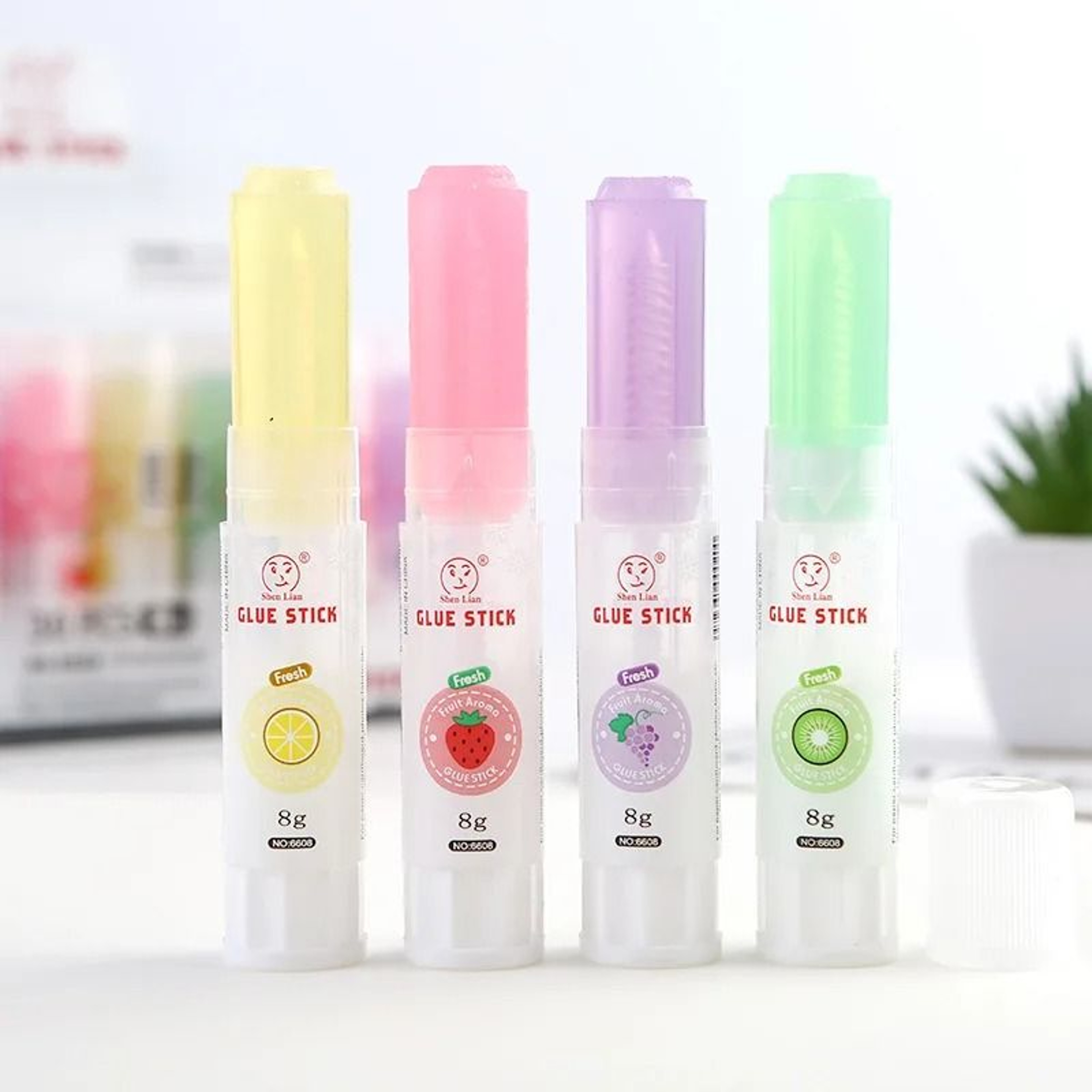 3Piece Cartoon Solid Glue Stick Set  8g NonToxic QuickDrying Adhesives For Kids DIY Crafts  School  0