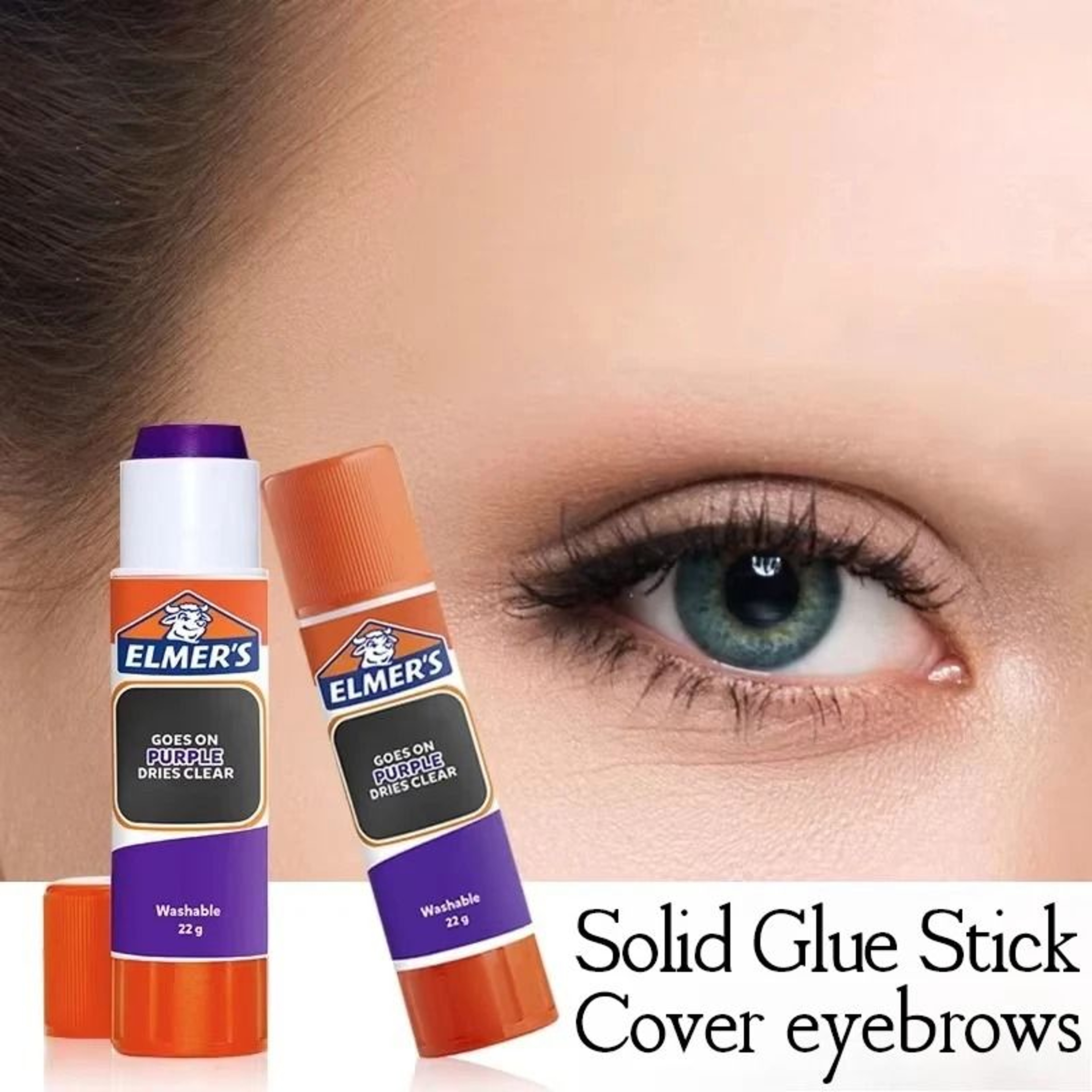 ColorChanging Transparent Solid Glue Stick  Washable Adhesive For DIY Crafts Cosplay Eyebrow Shapin 0
