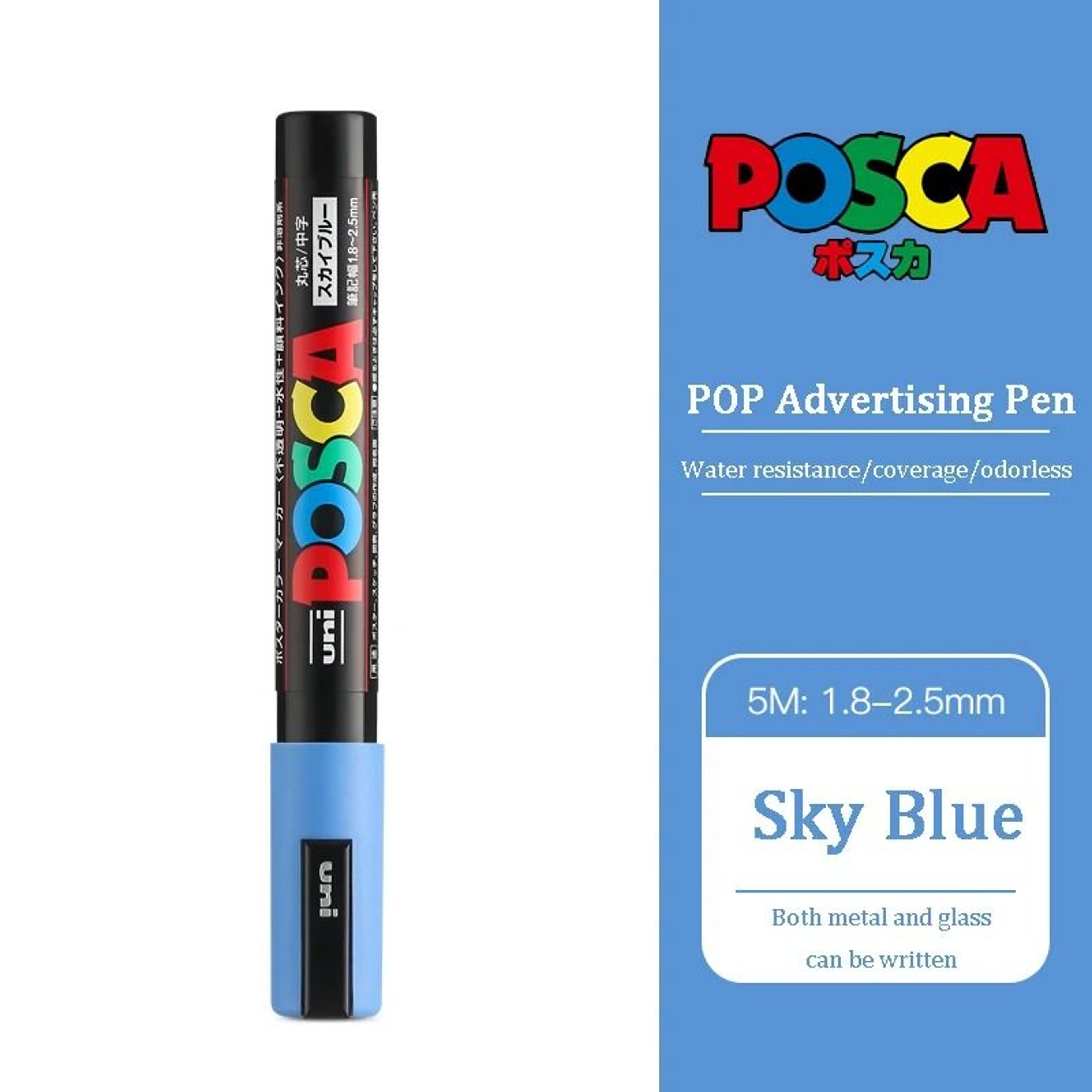 Uni Posca PC5M Medium Bullet Tip Acrylic Paint Marker Pen  Permanent WaterBased Marker For Glass Ro 8