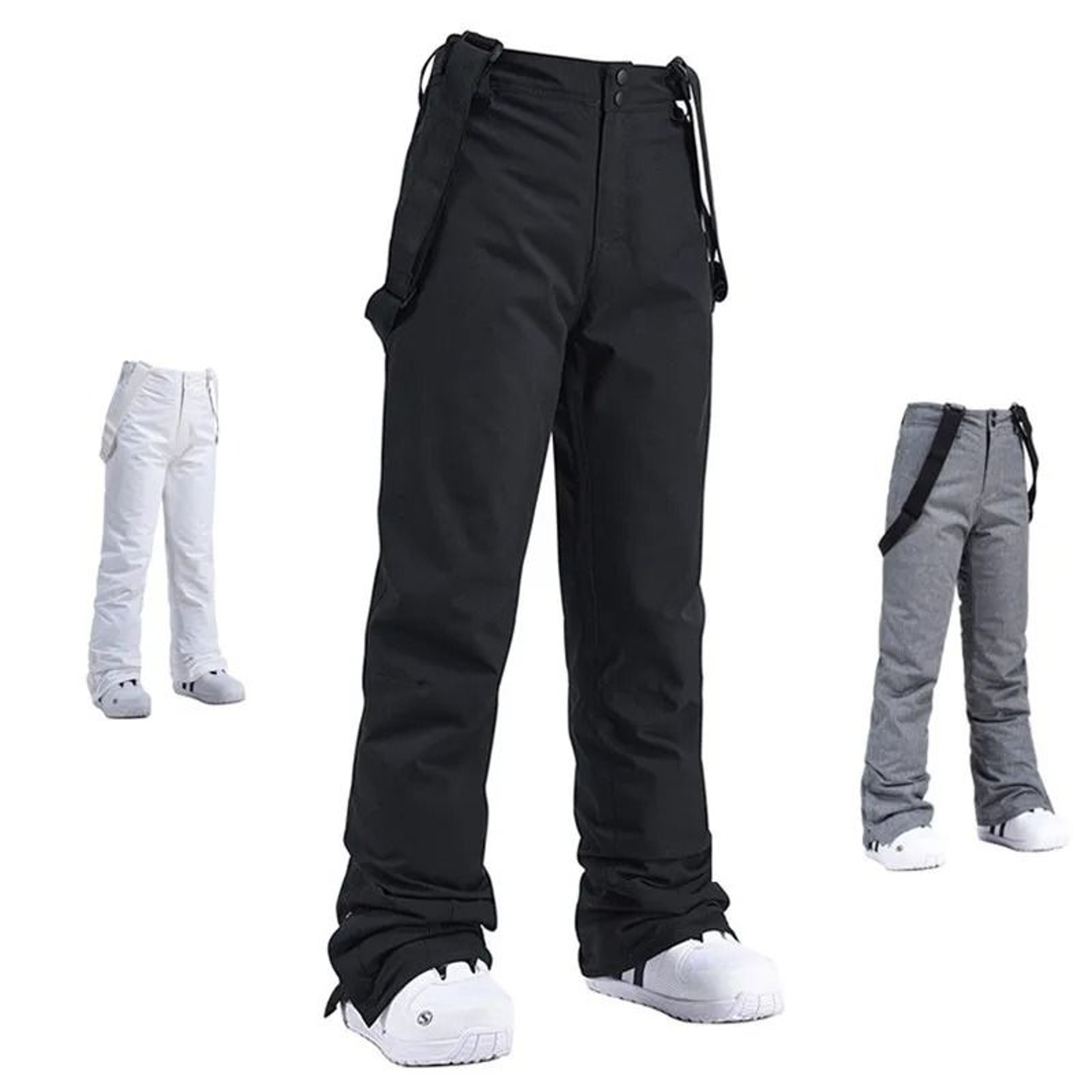 Unisex Winter Thick Warm Skiing Pants  Waterproof Windproof Suspender Snowboard Trousers 0