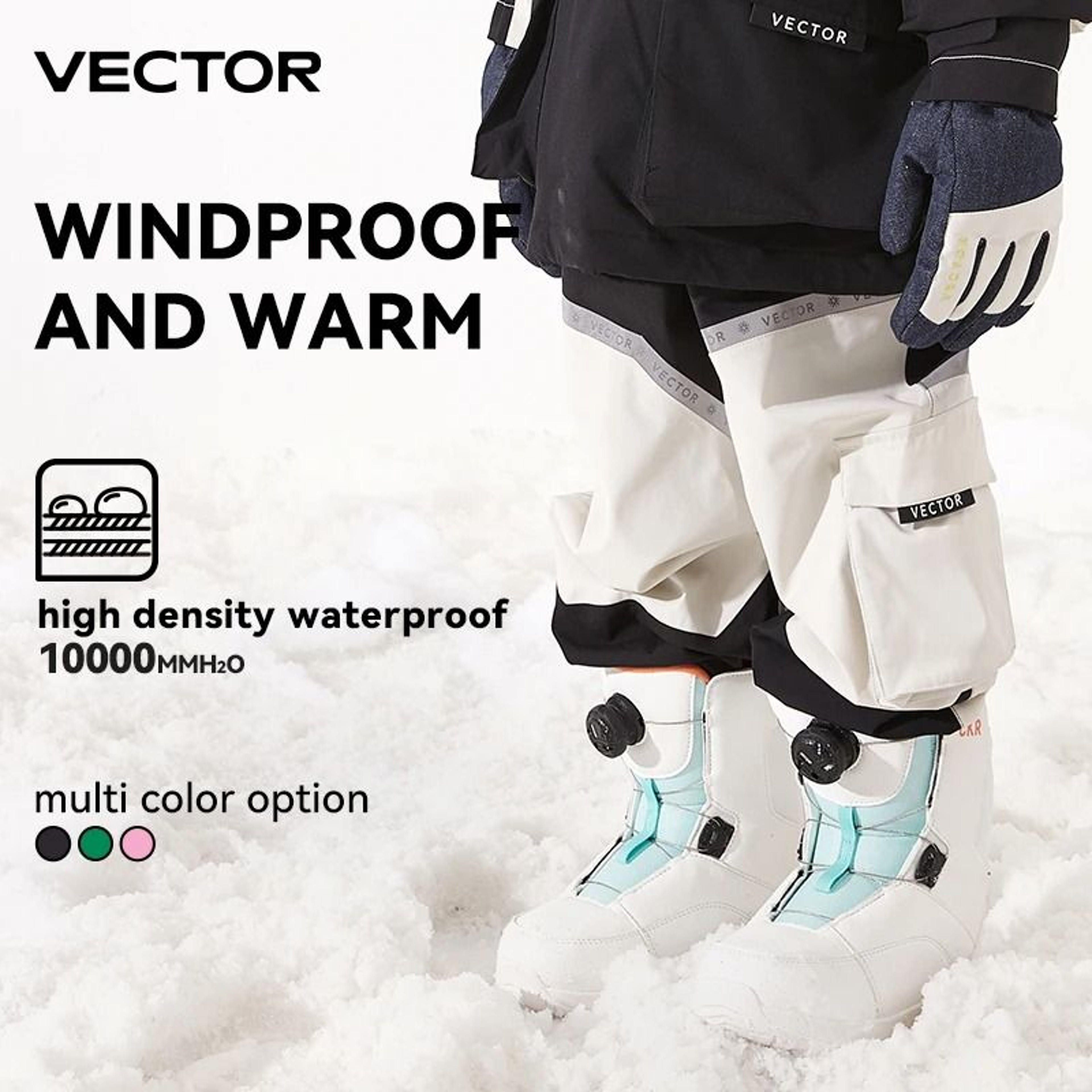 VECTOR Kids Winter Waterproof  Windproof Ski Pants  Thermal Snowboard Trousers 1