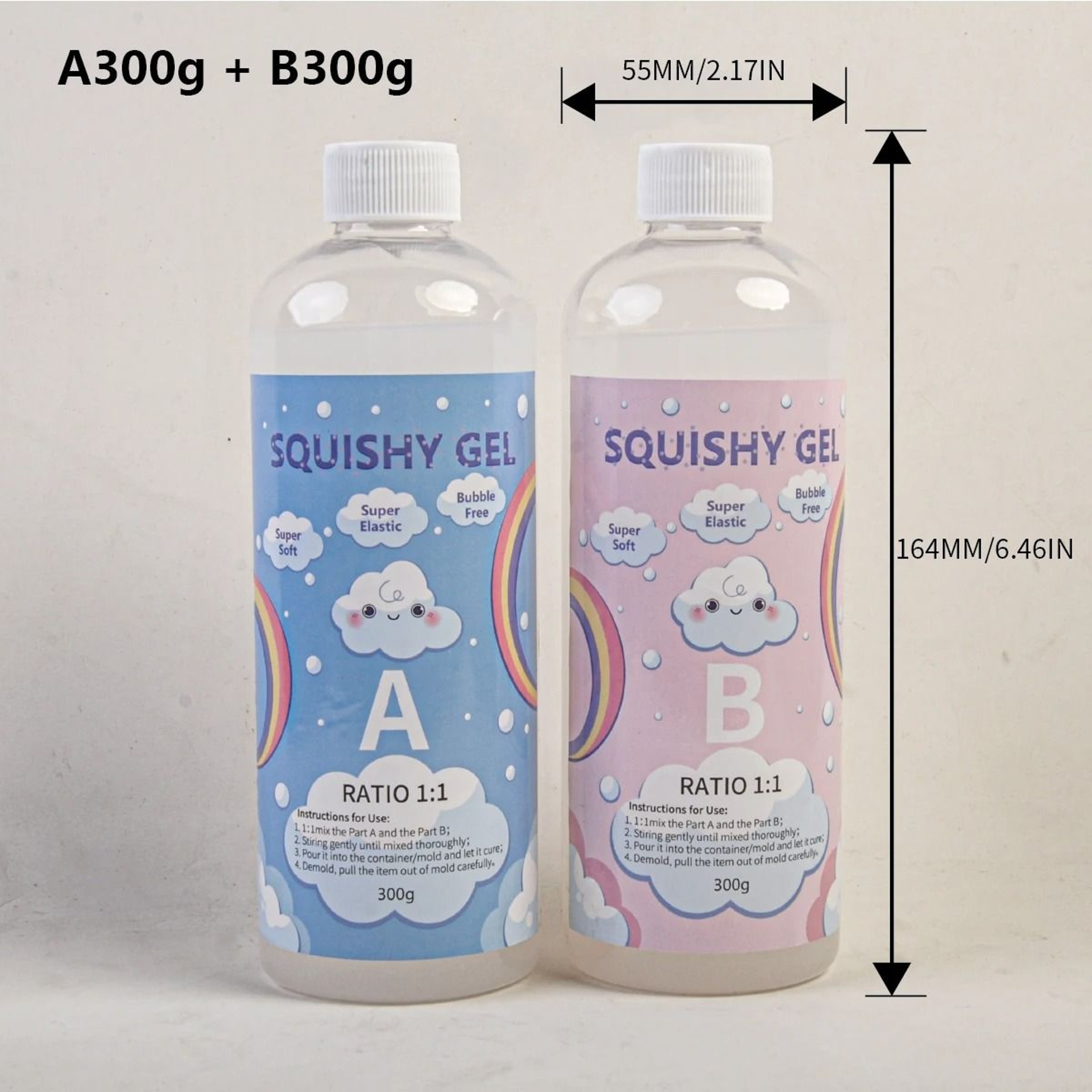 Squishy Gel Soft Liquid Resin Glue  DIY Decompression Toy  Cat Paw Mold Resin 6