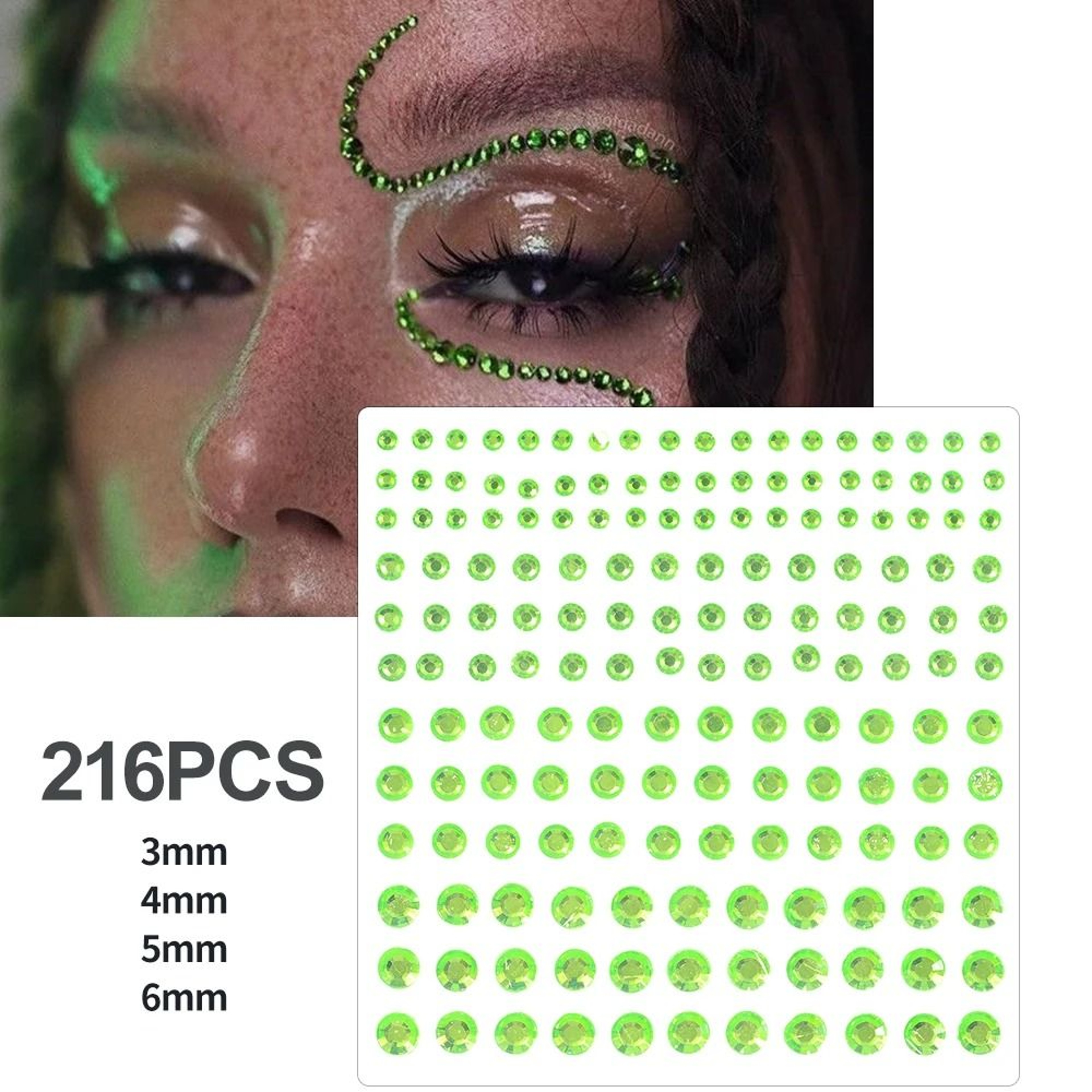 SelfAdhesive Pearl Stickers Set 162 Pcs  Mixed Sizes For Face Eyes Makeup  Hair 21