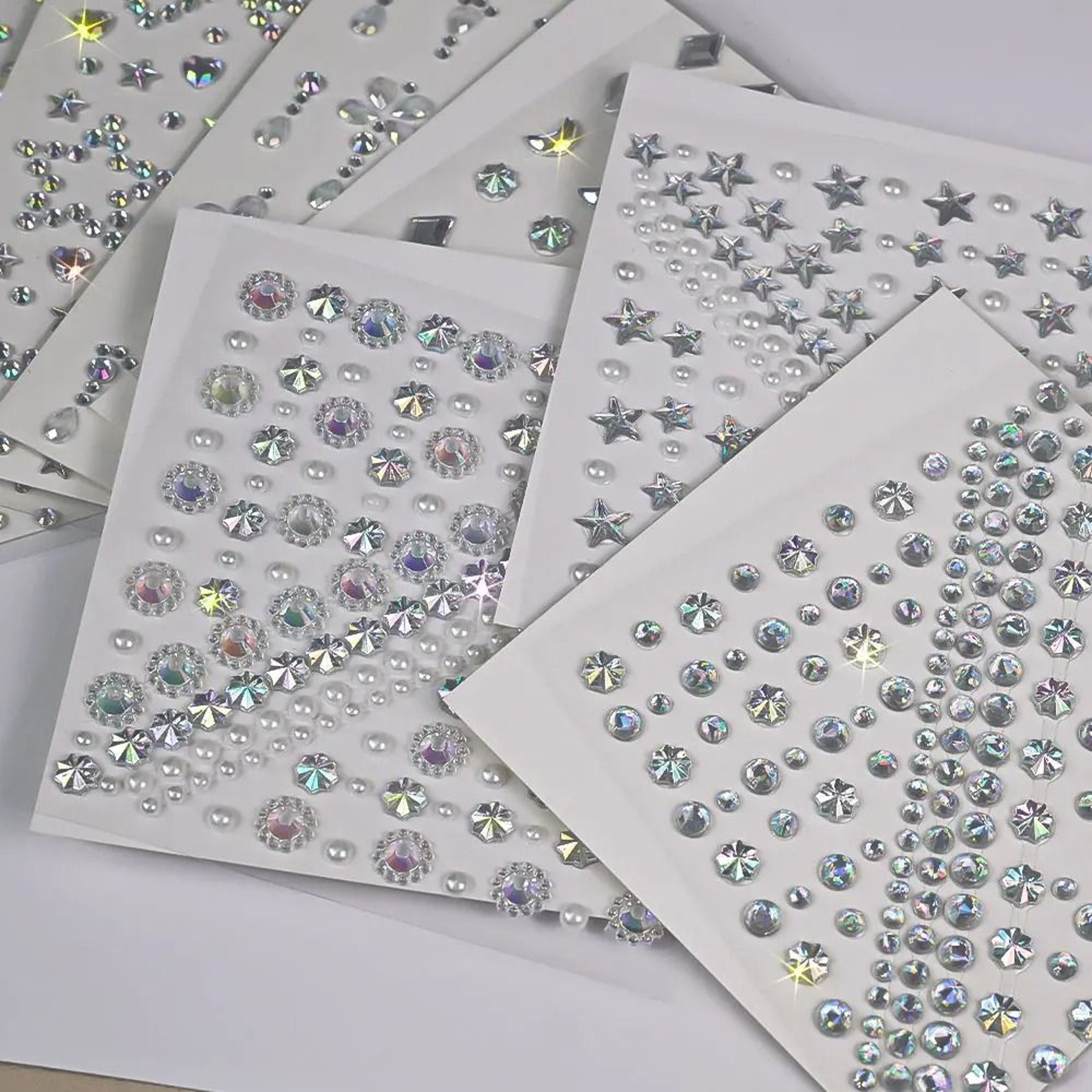 Laser Sparkle Stars  Pearls Face Gems Stickers  Rhinestone Eye  Face Temporary Tattoos 2
