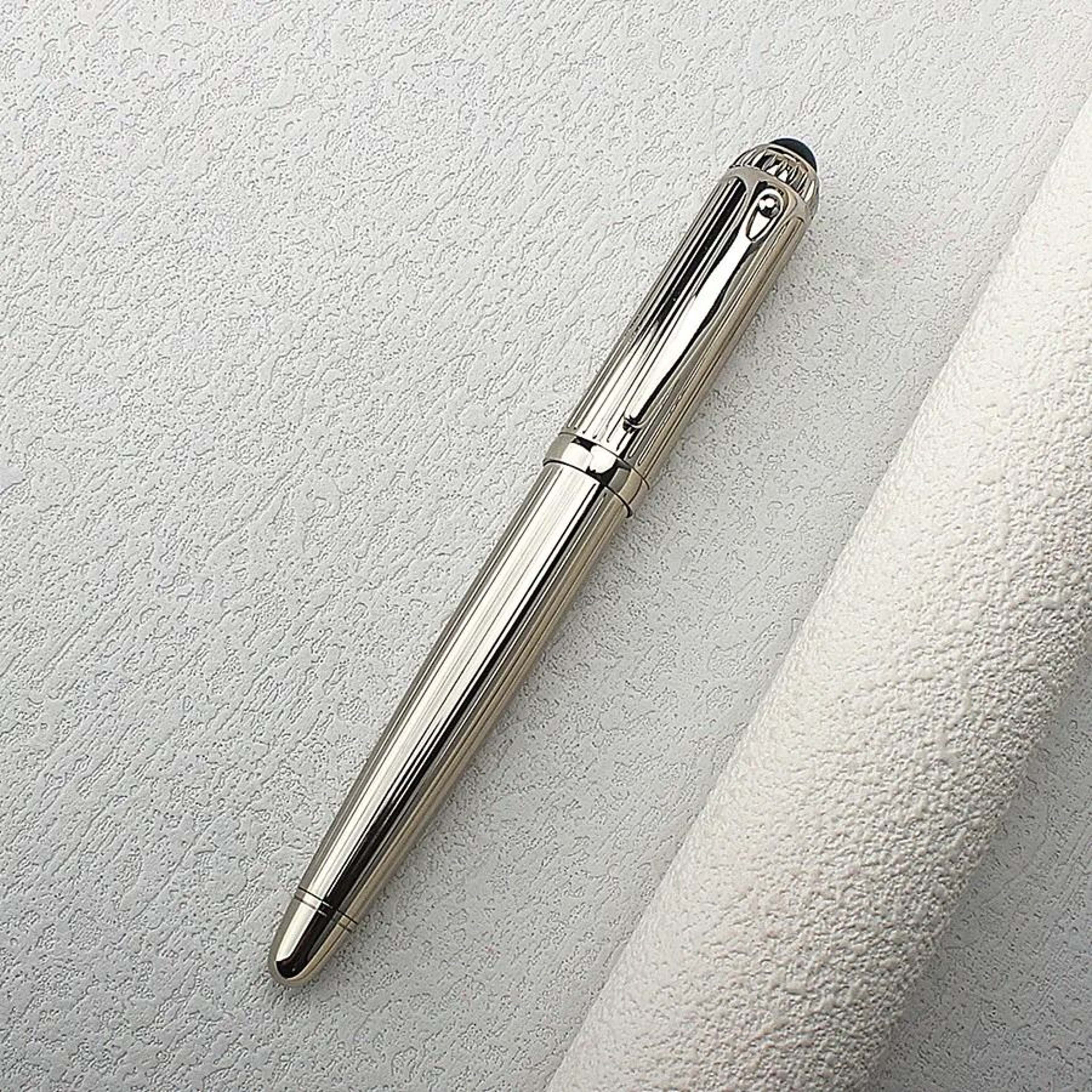 Luxury Business Deep Blue Oversized Metal Rollerball  Ballpoint Pen  Silver Clip  Smooth Blue Ink 12