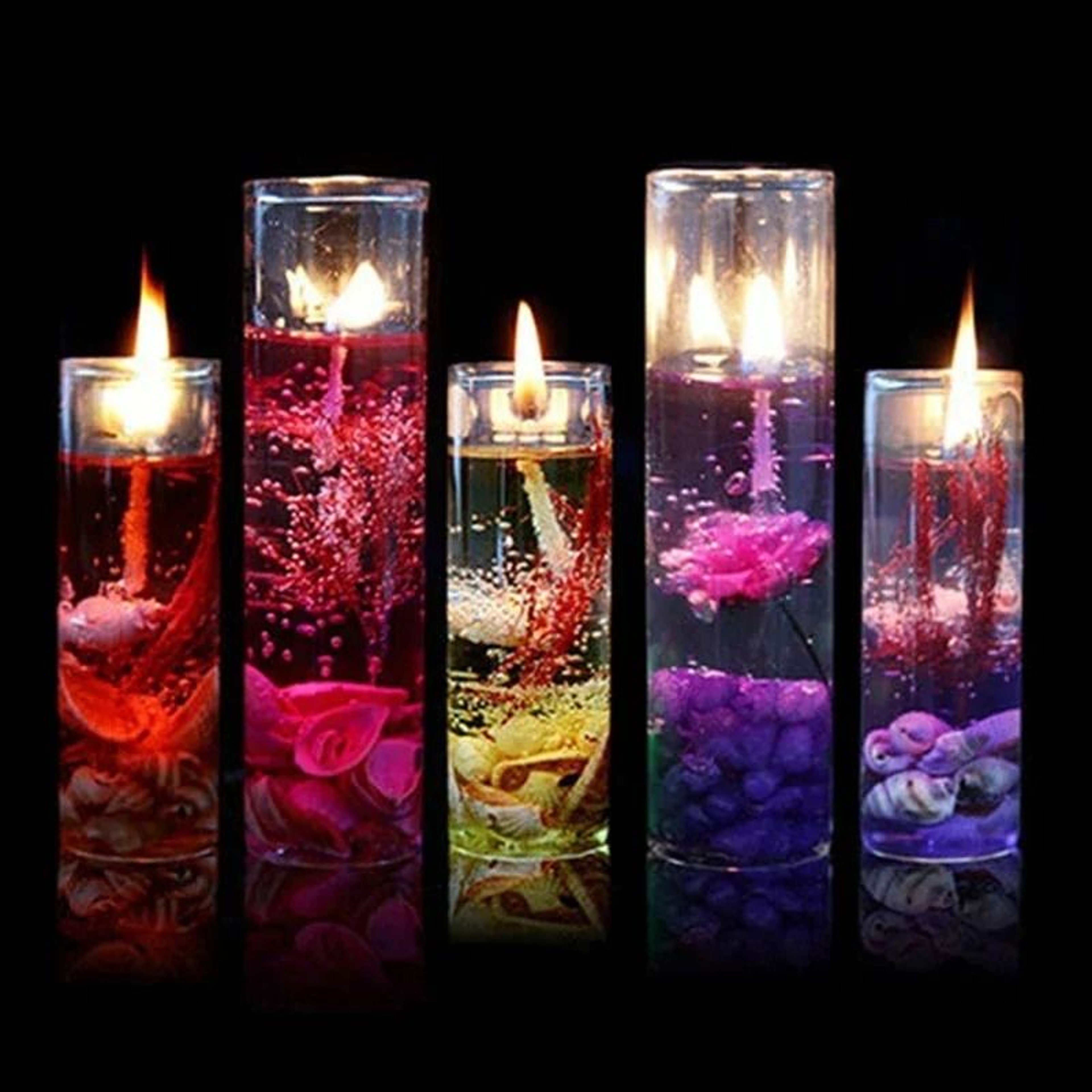 Ocean Shells Decorative Gel Candle  Romantic Smokeless Aromatherapy Jelly Candle 0